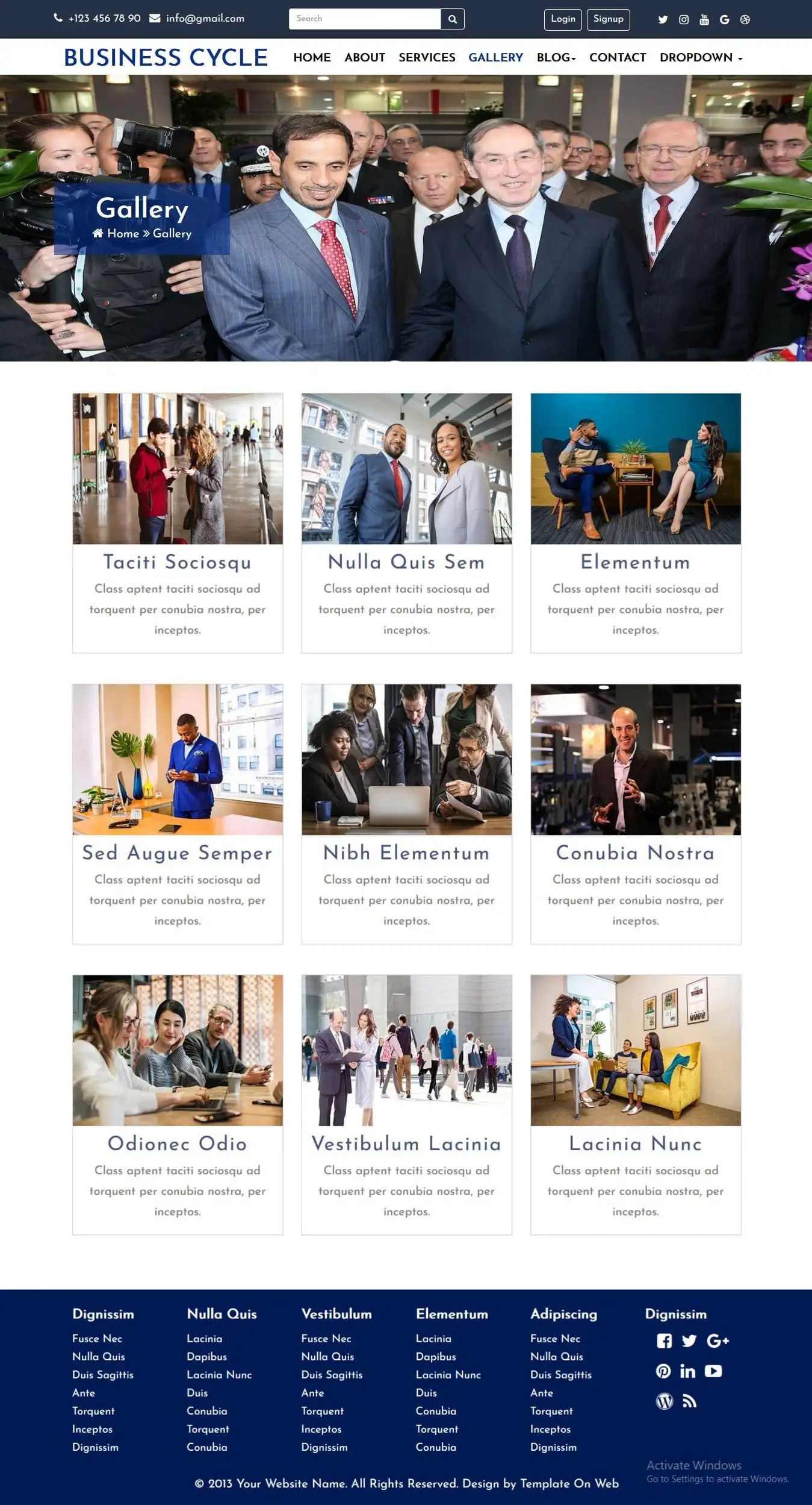Consulting business gallery bootstrap