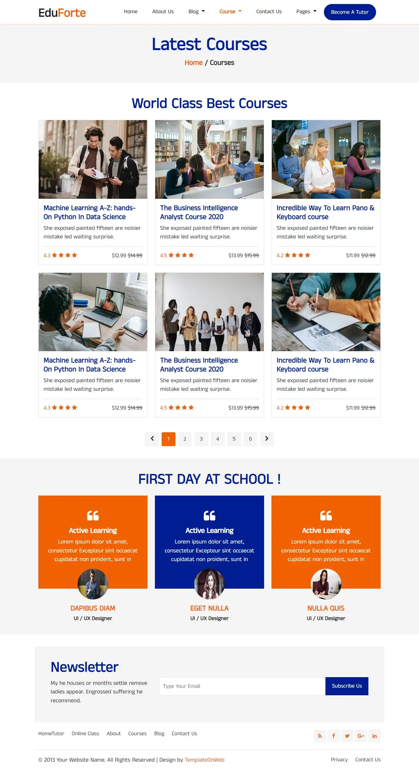 A detailed listing of academic programs, including descriptions, prerequisites