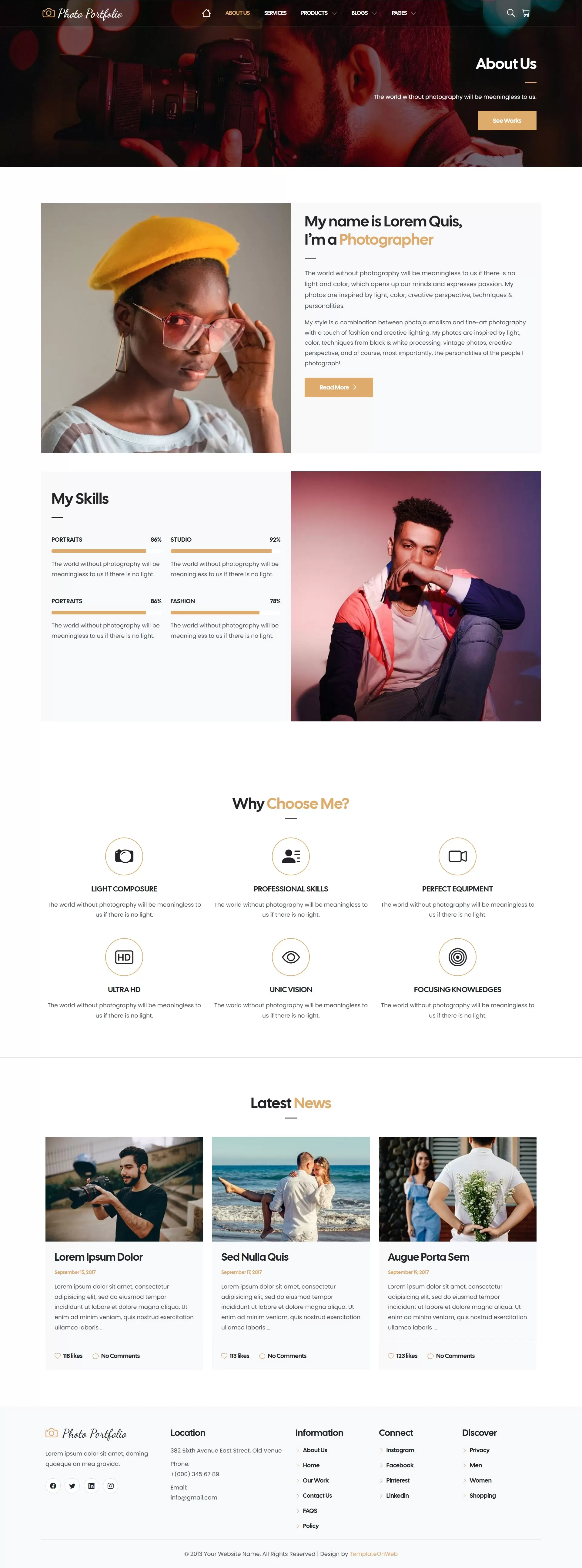 About us page to build trust and showcase your personality