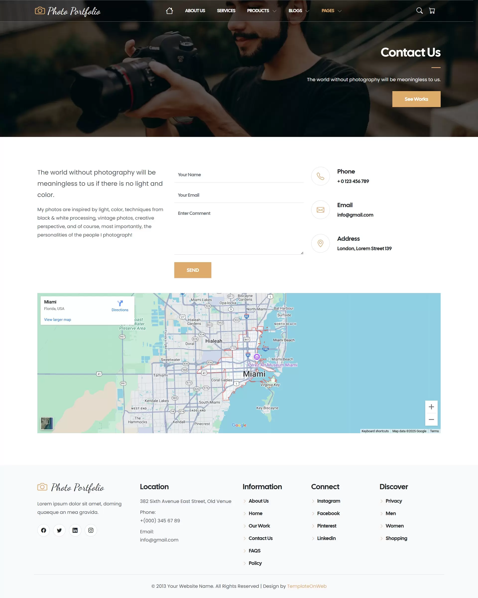 Contact form - Allow clients to get in touch easily