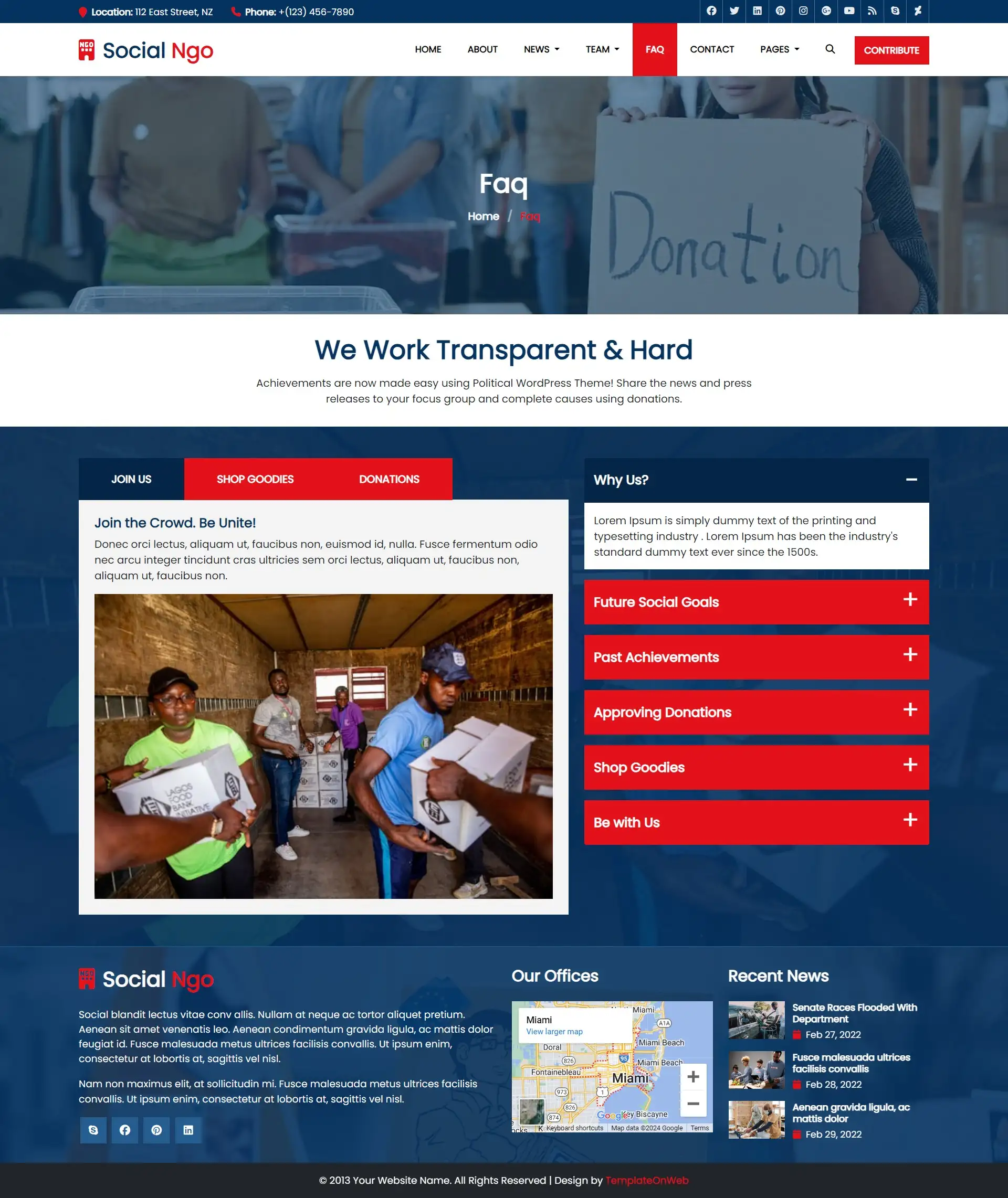 Ngo services and donation faqs page