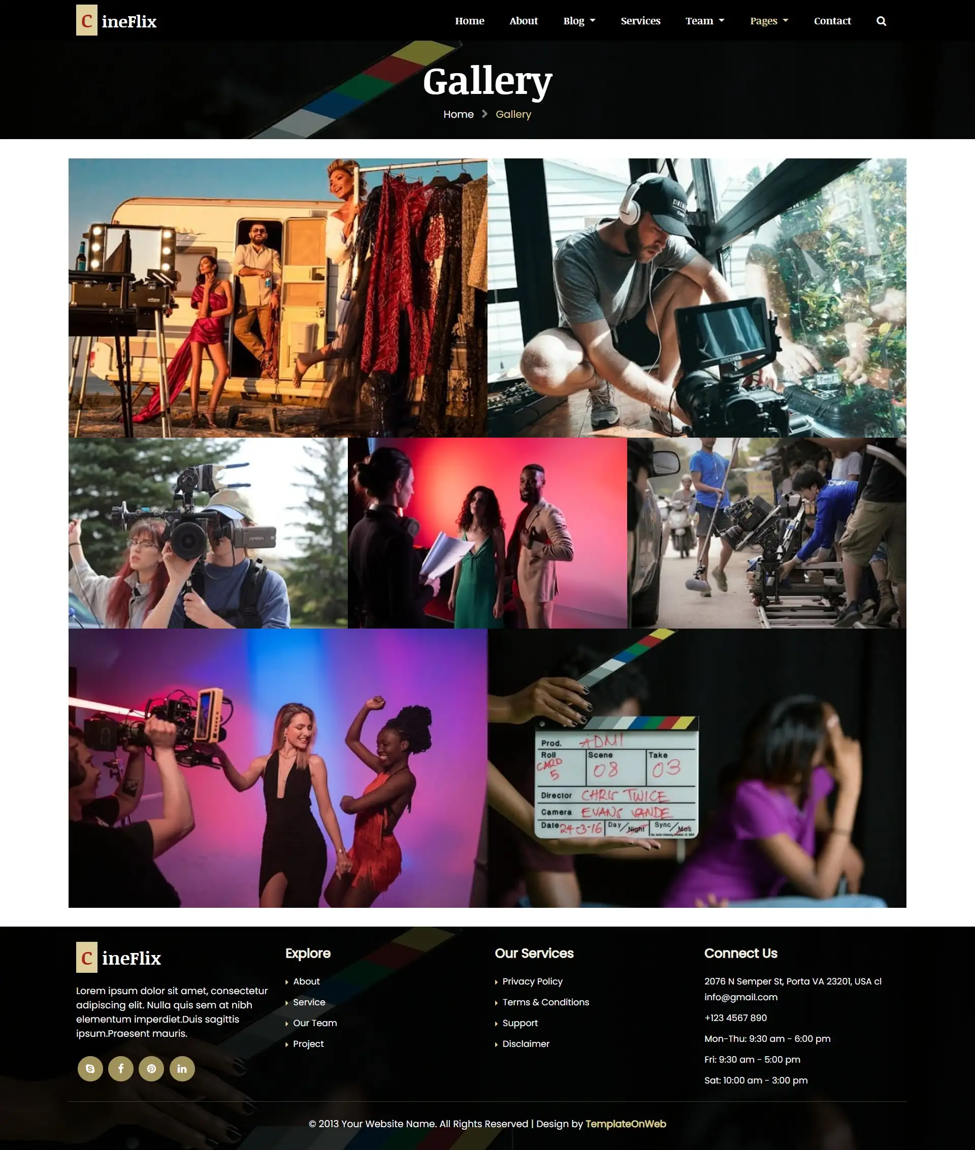 Video editors projects gallery css3
