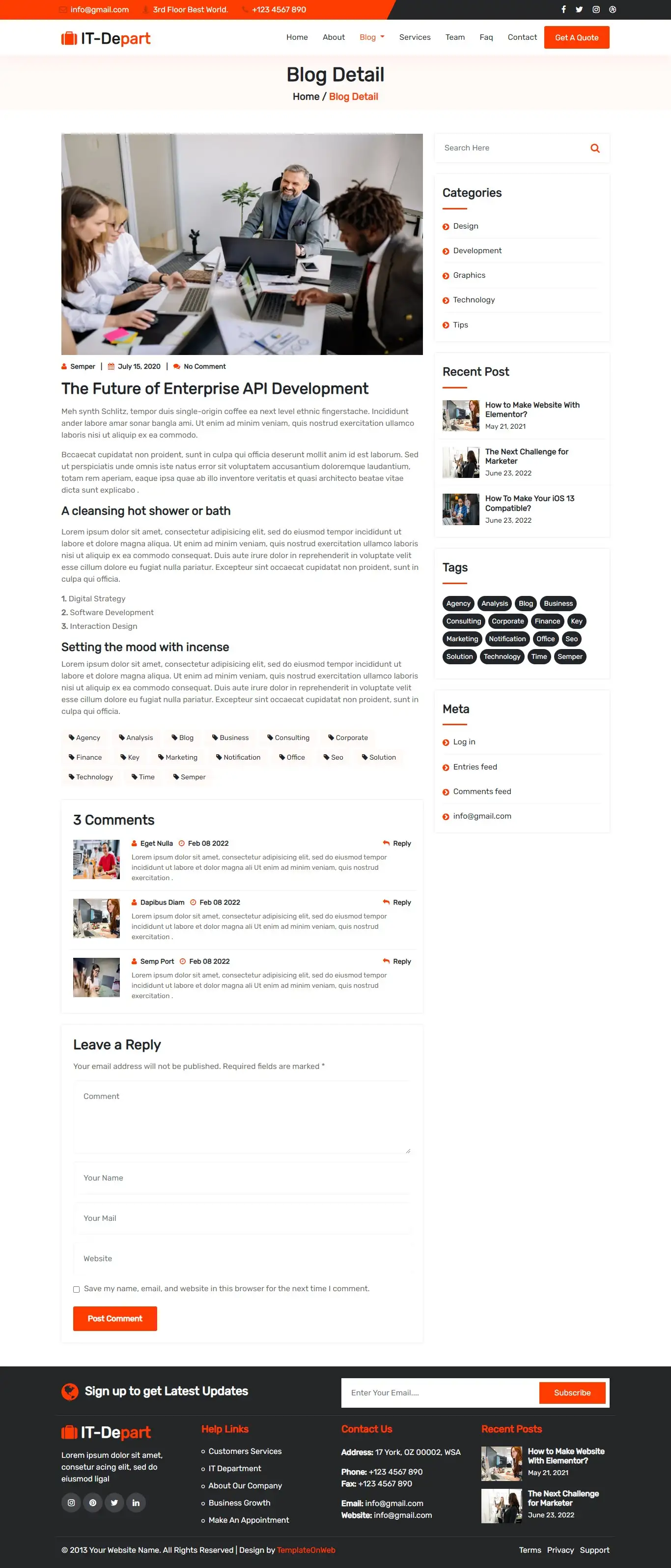 Bootstrap 5 designed blog details