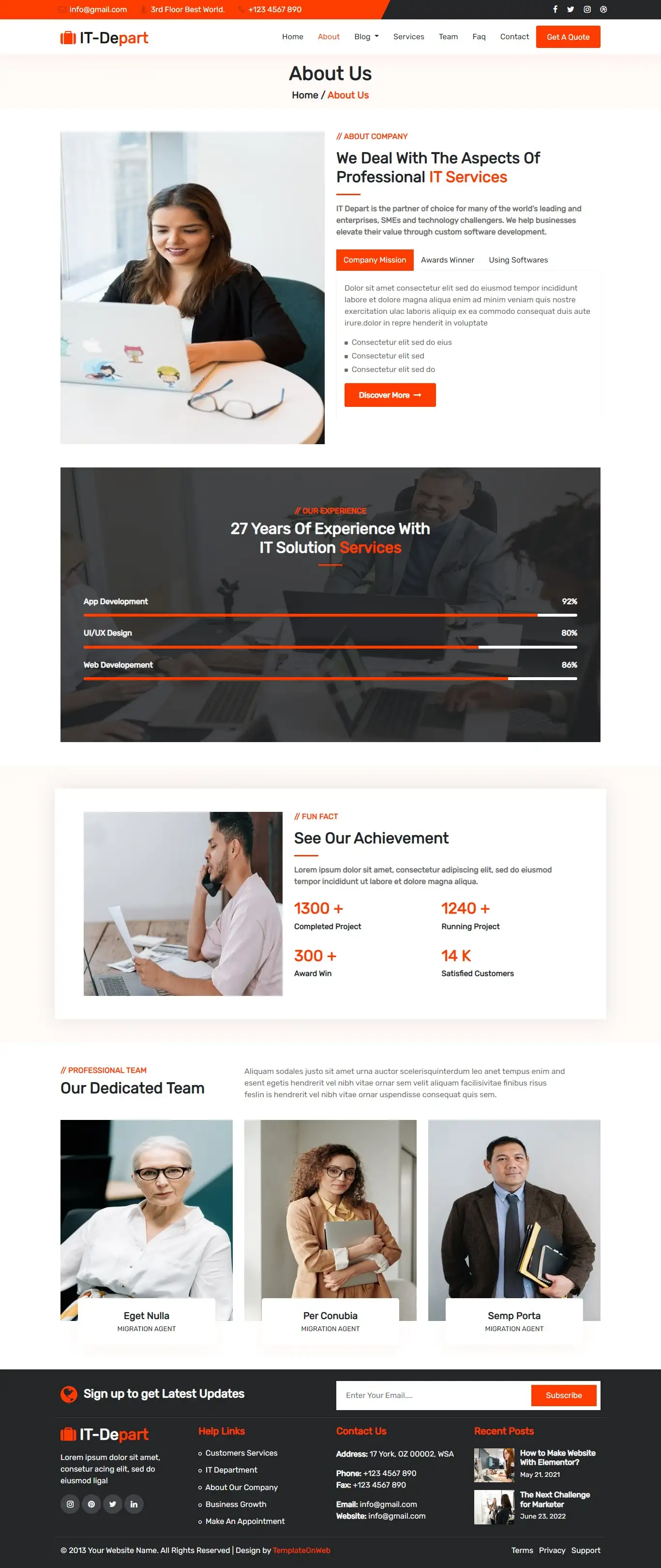 Responsive company details page