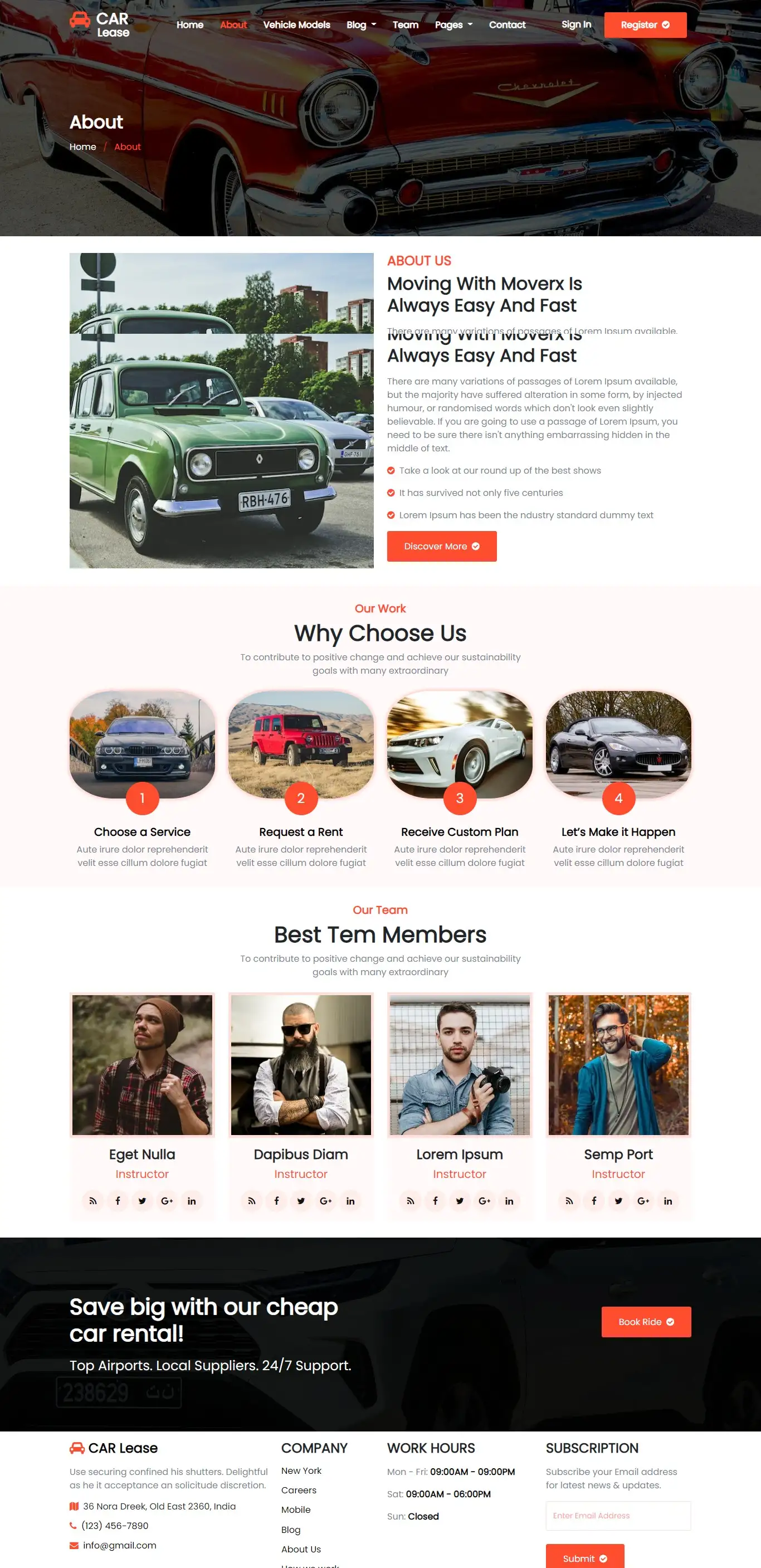 Self drive car rental agency details