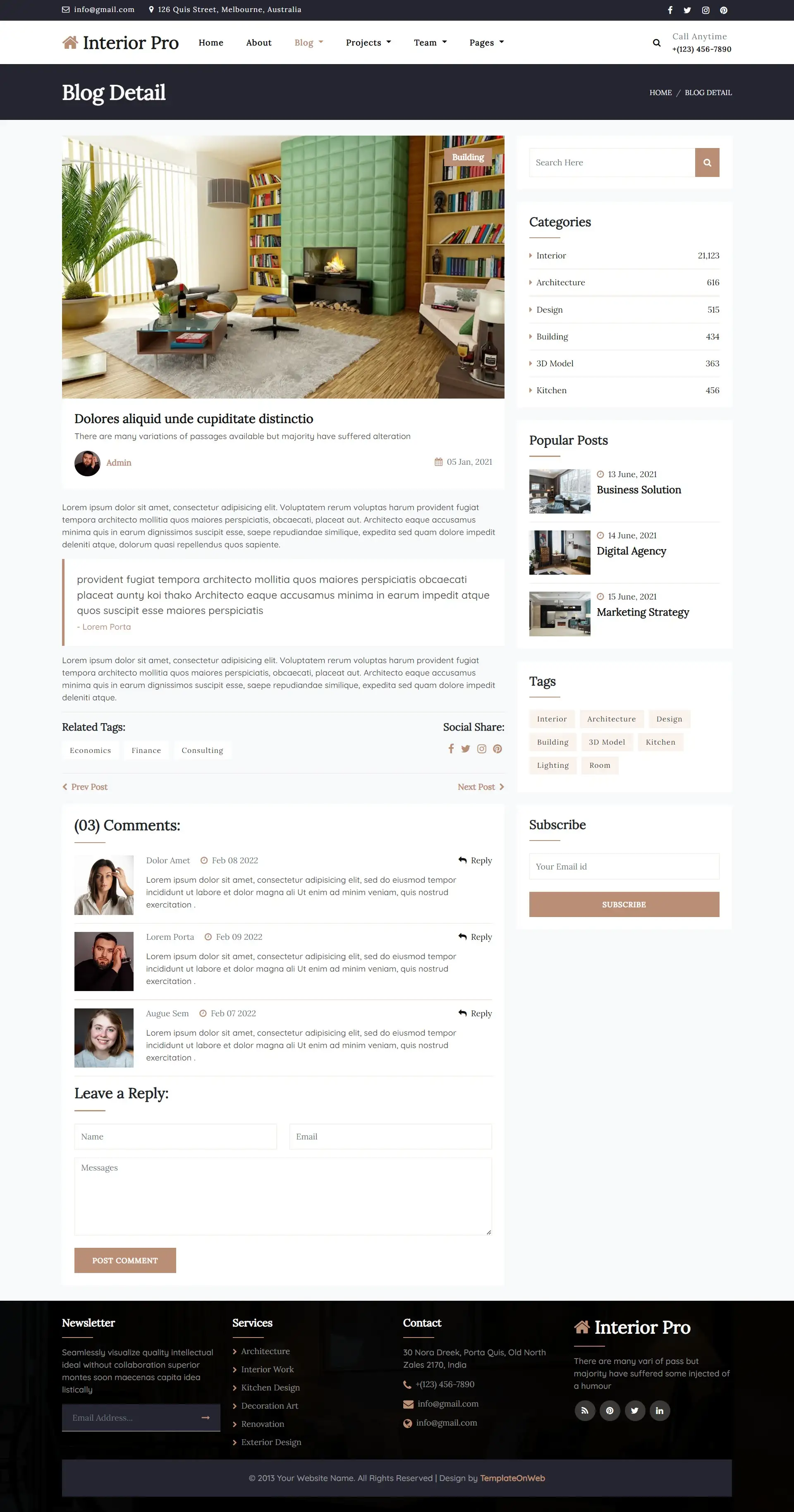 Decor tips blog details bootstrap5