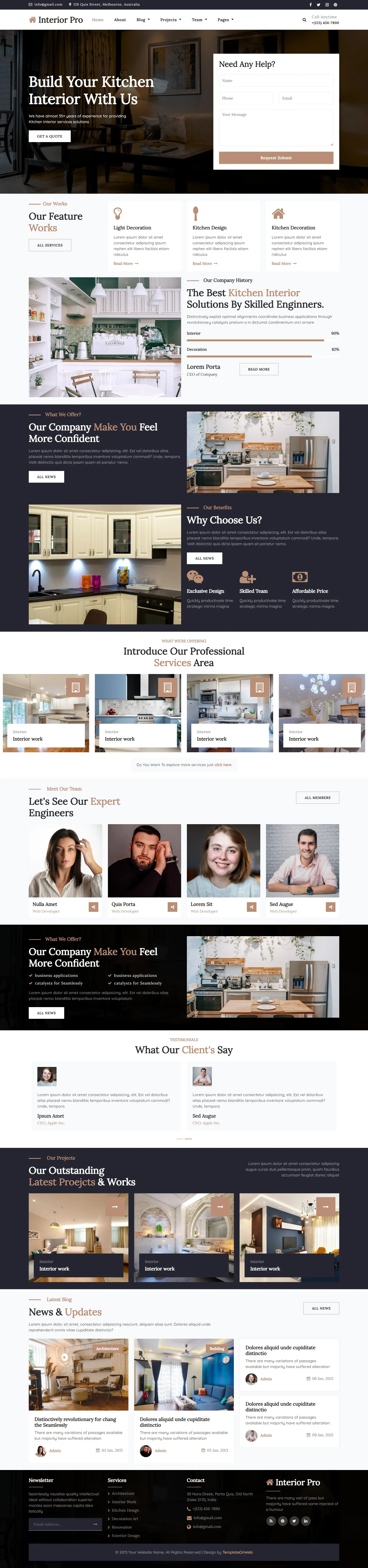Furniture website template html free