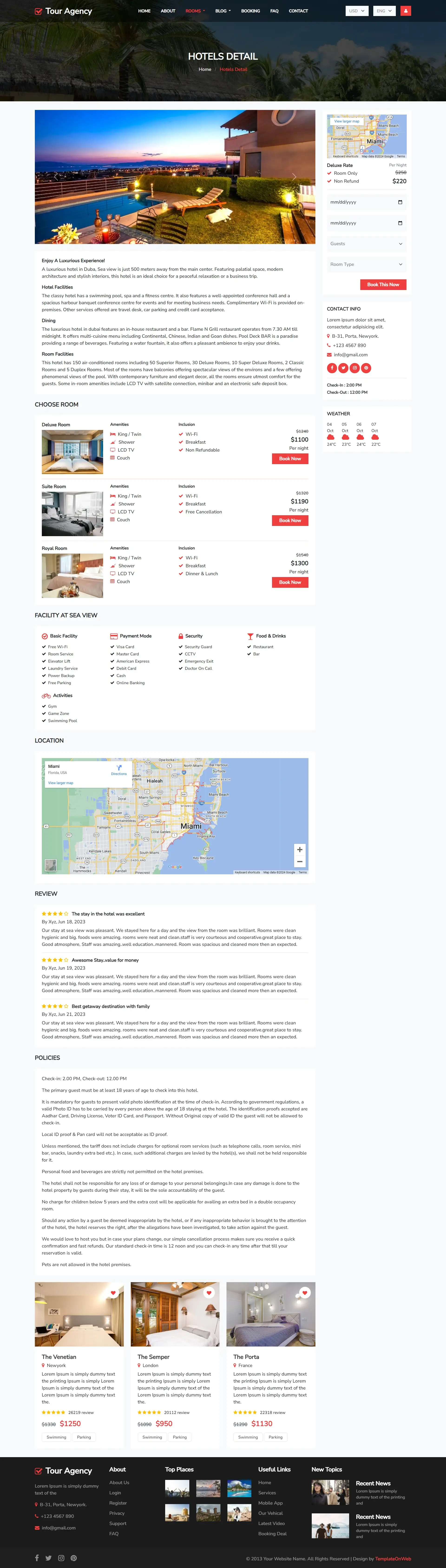 Cheap hotel deal details page bootstrap 5