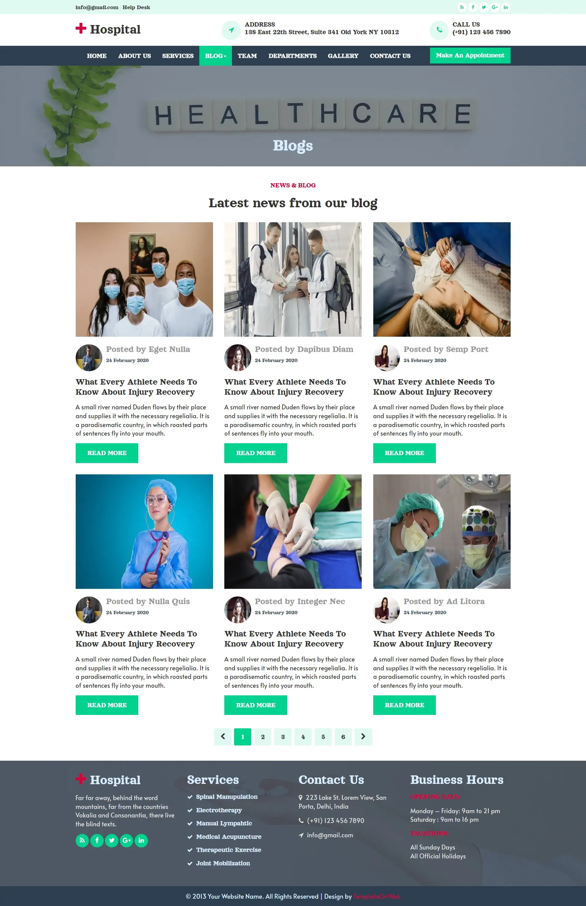 Hospital healthcare blogs