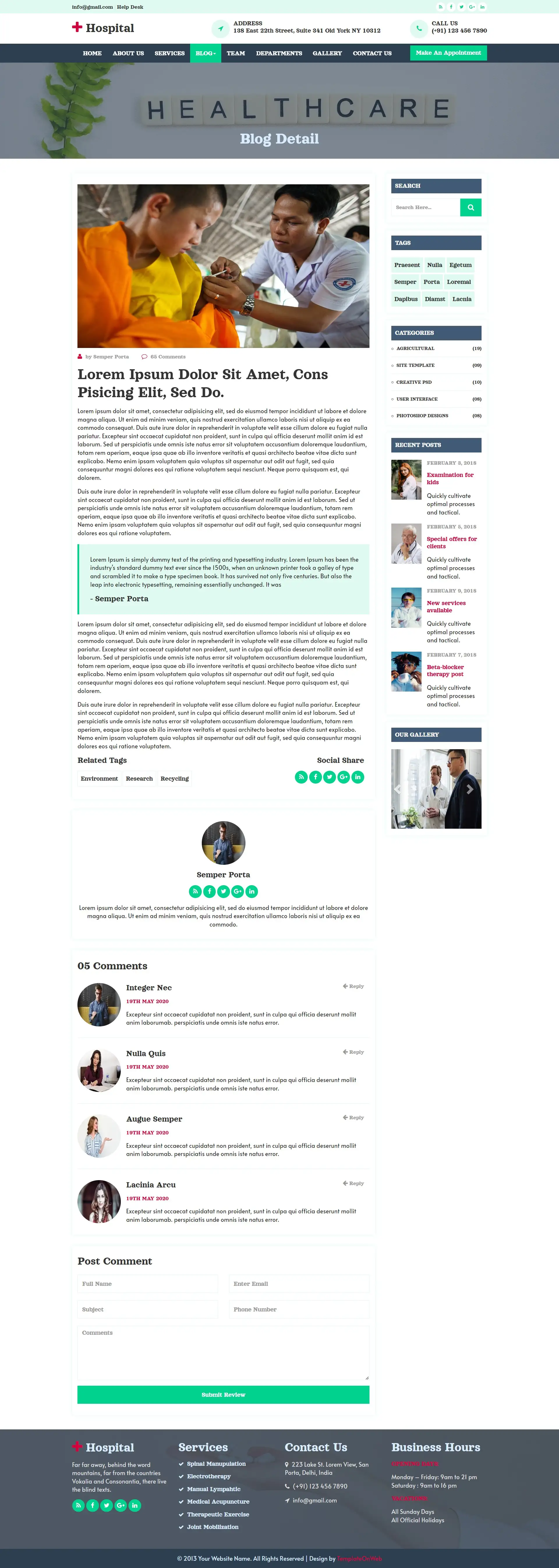 Medical blog details