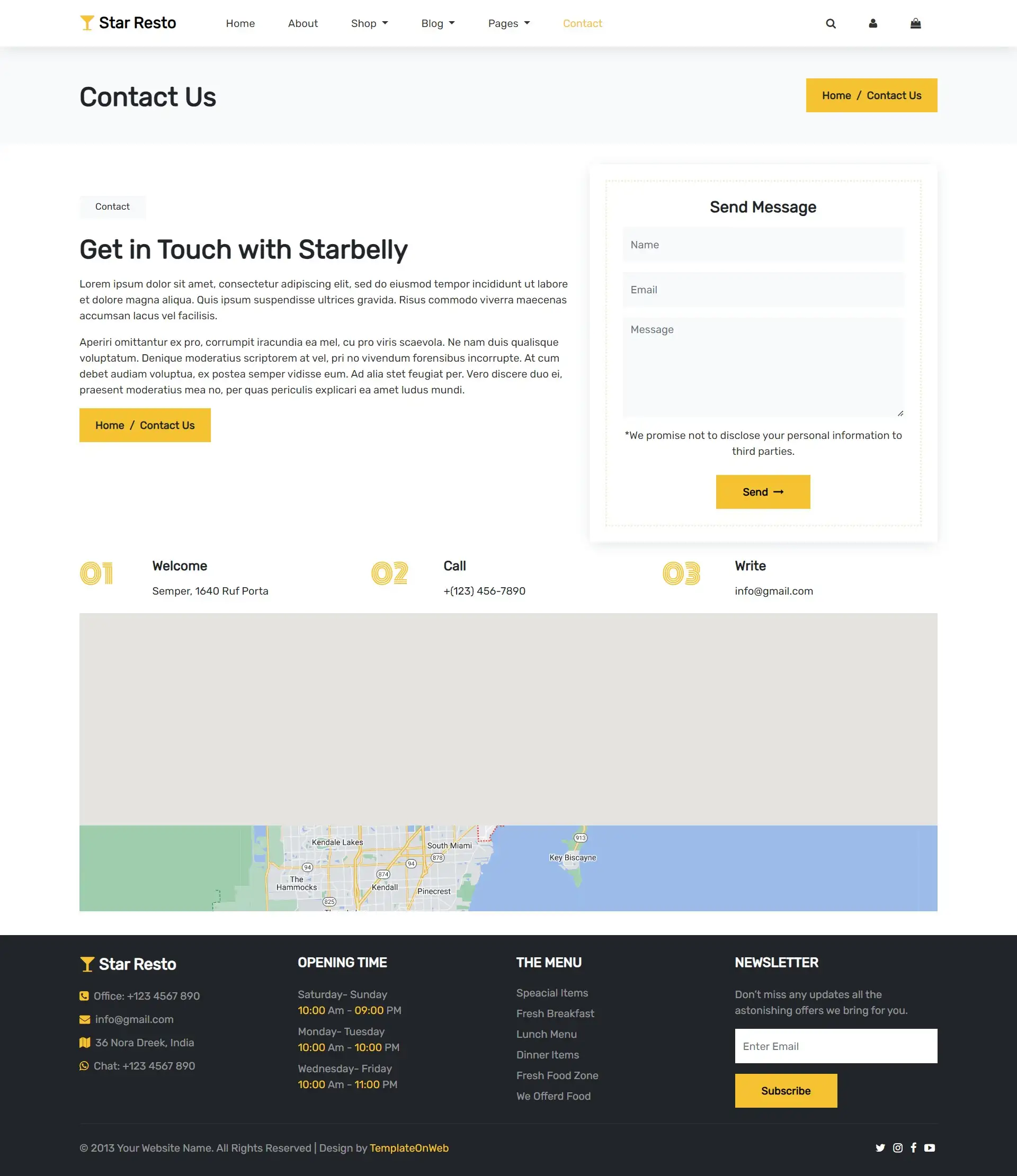 Good restaurant visitor query form