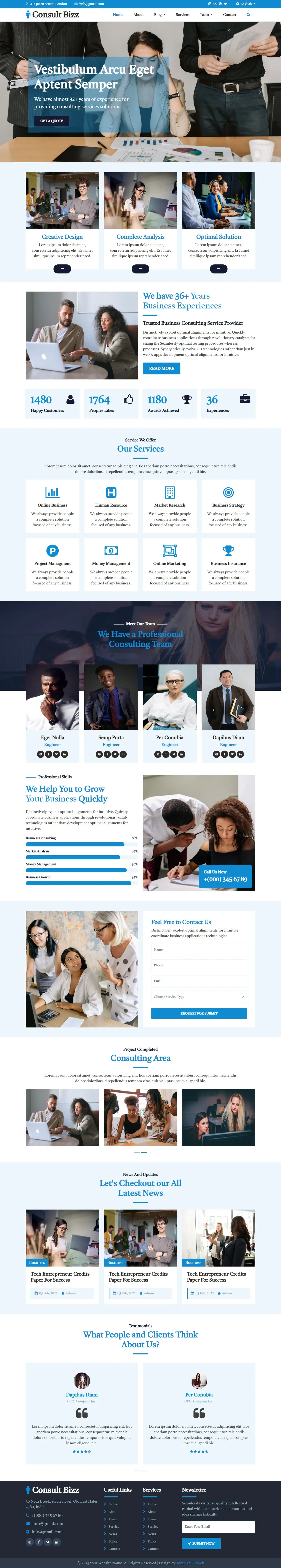 Business consulting services template home
