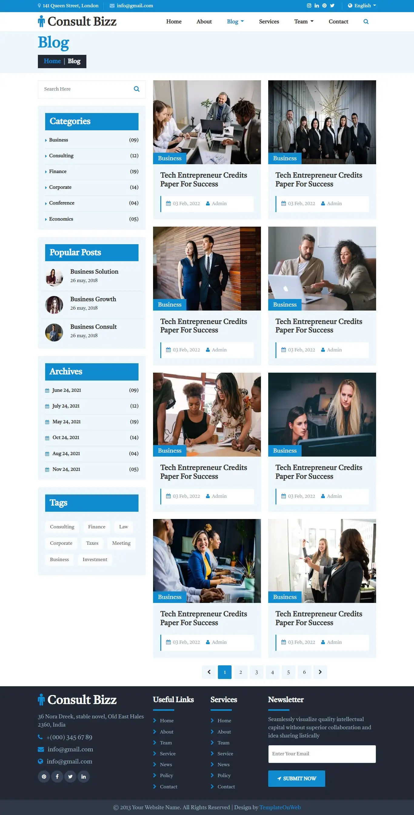 Consultants blogs page html