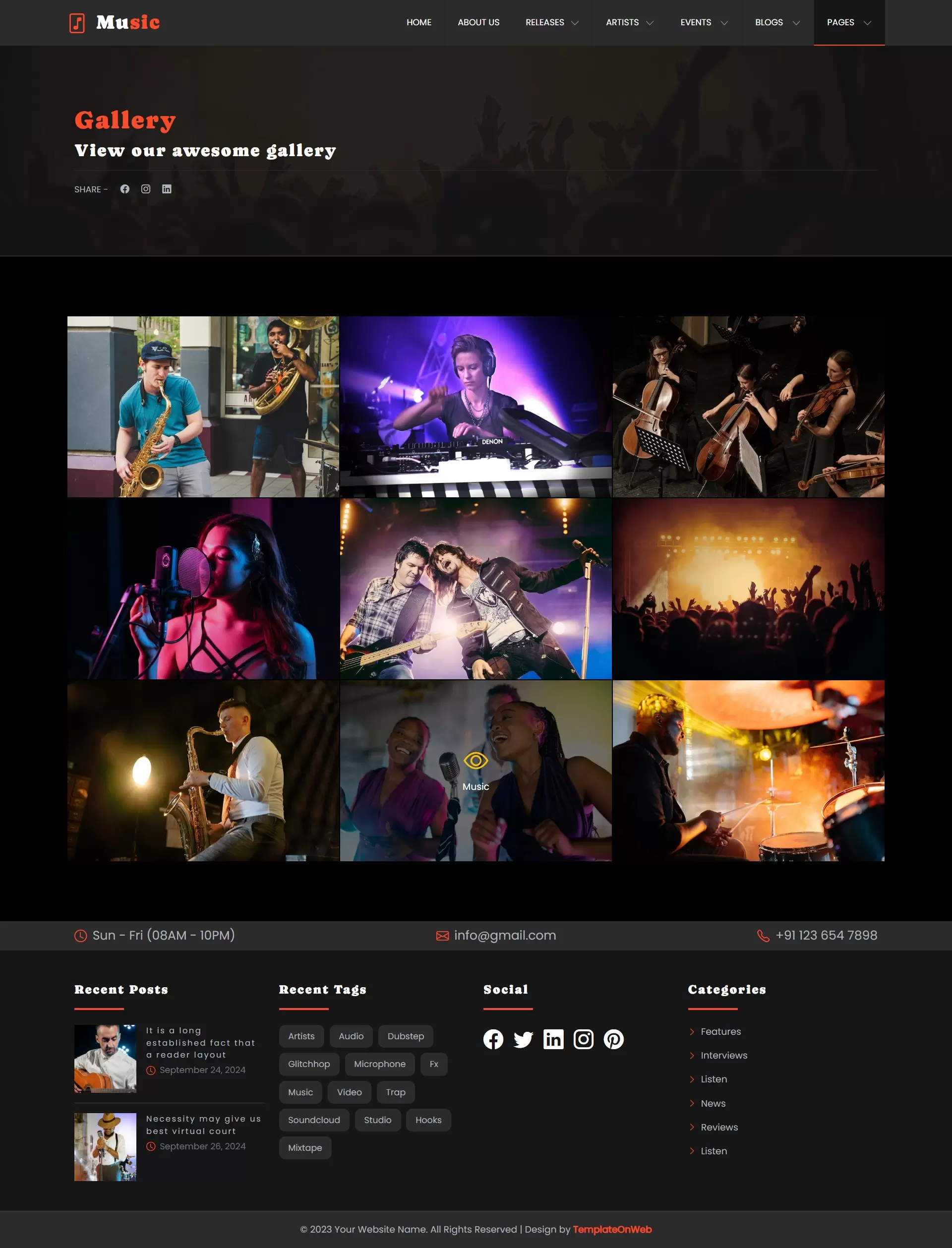 Live concert photo with crowd and stage lighting