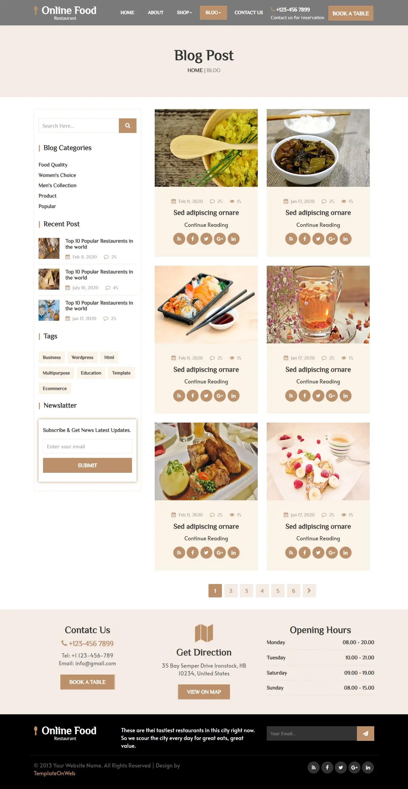 Food preparation blogs detail