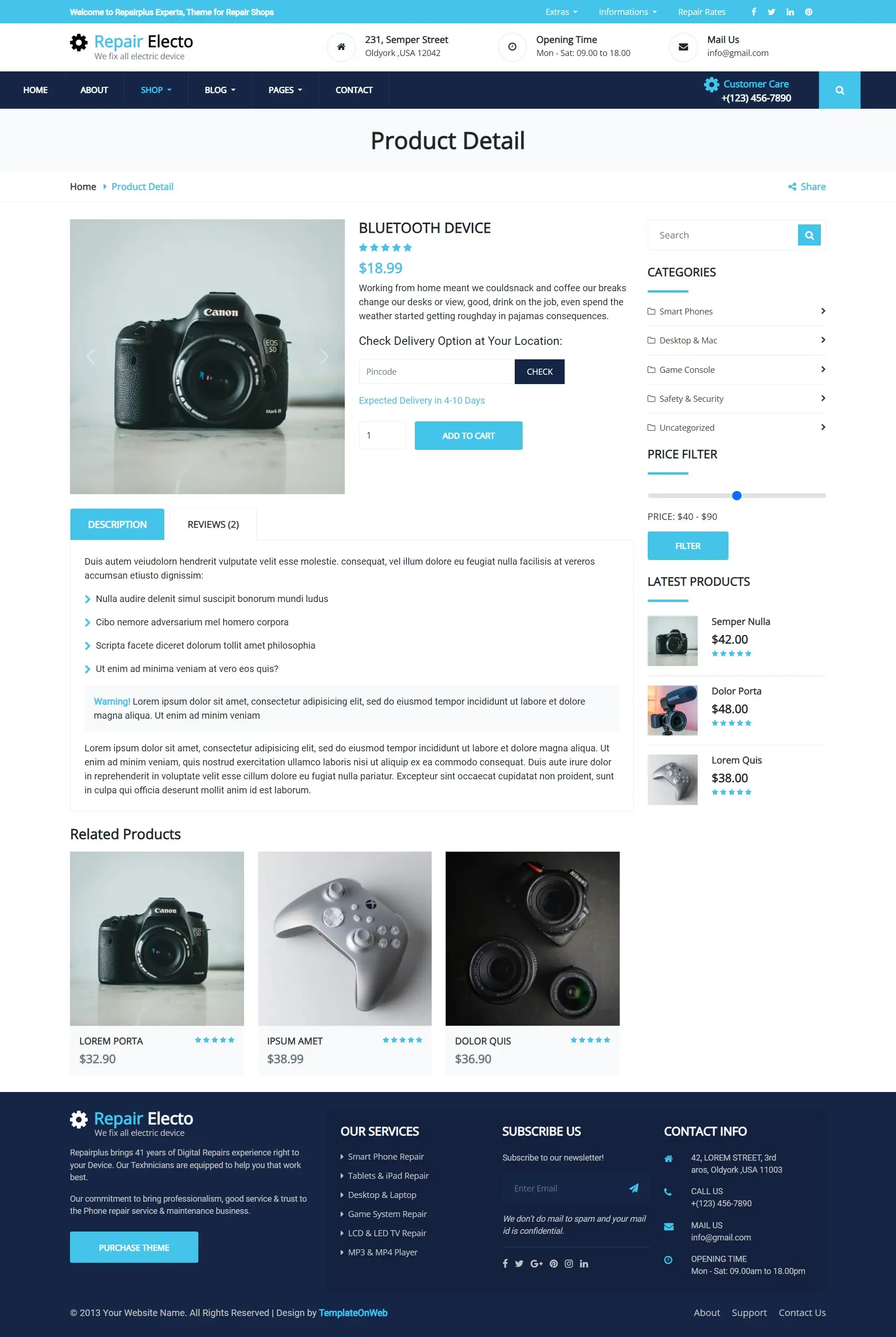 Bootstrap5 desiged mobile accessories purchase page