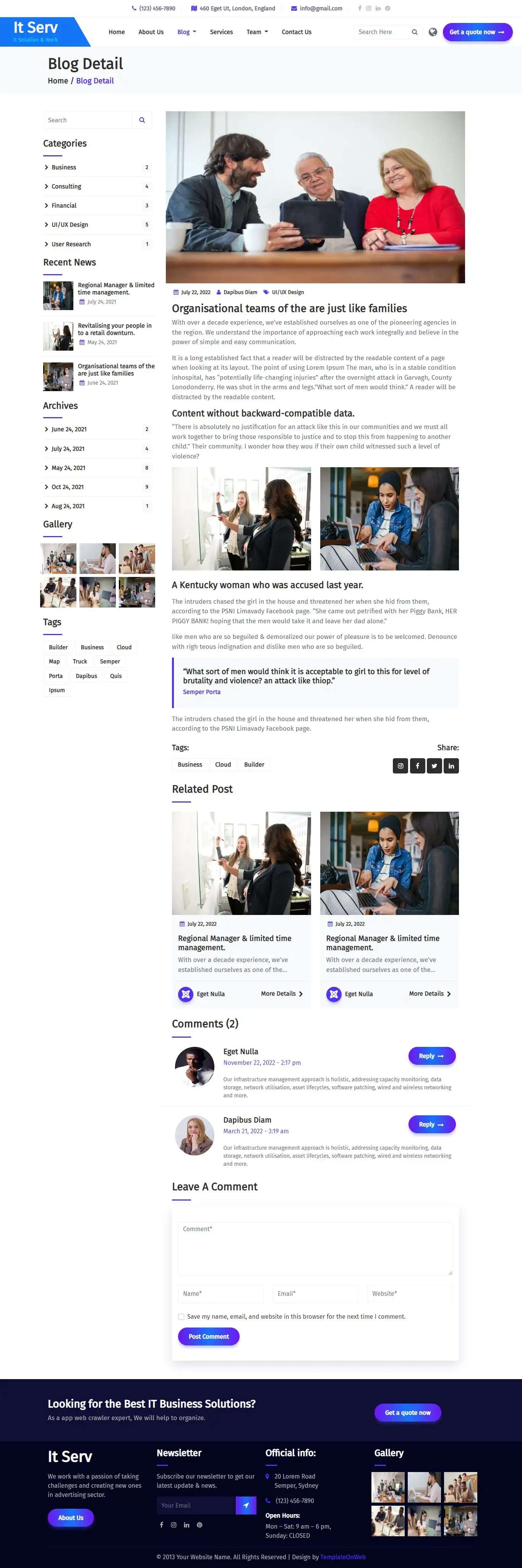 Software company blog details