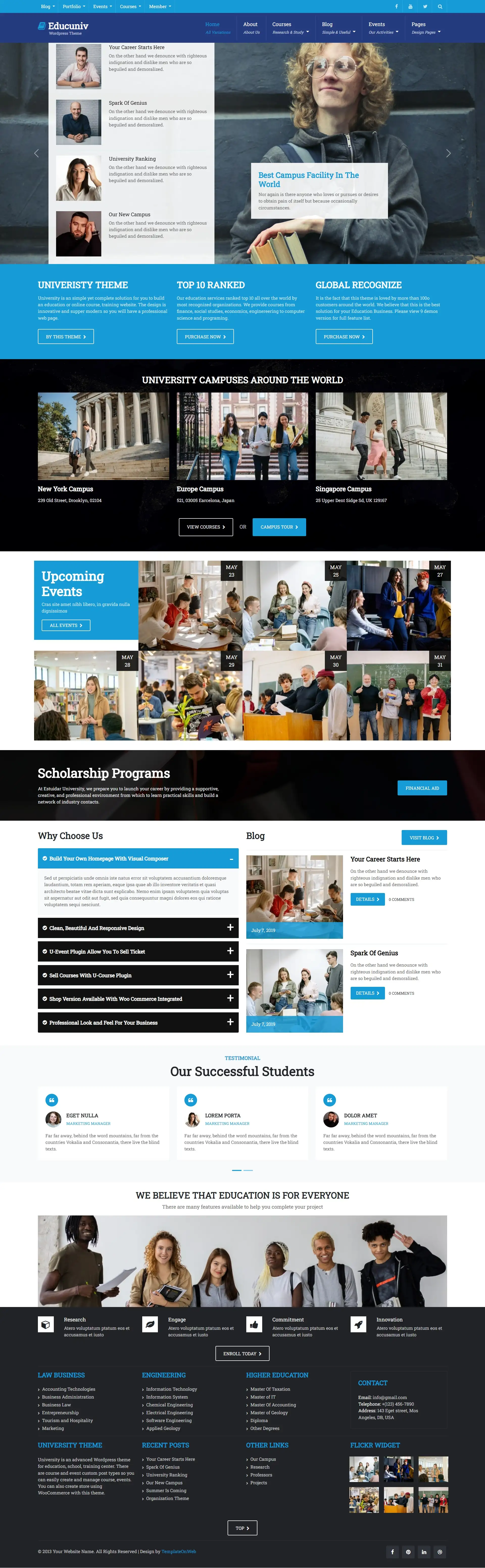 Academic html template home