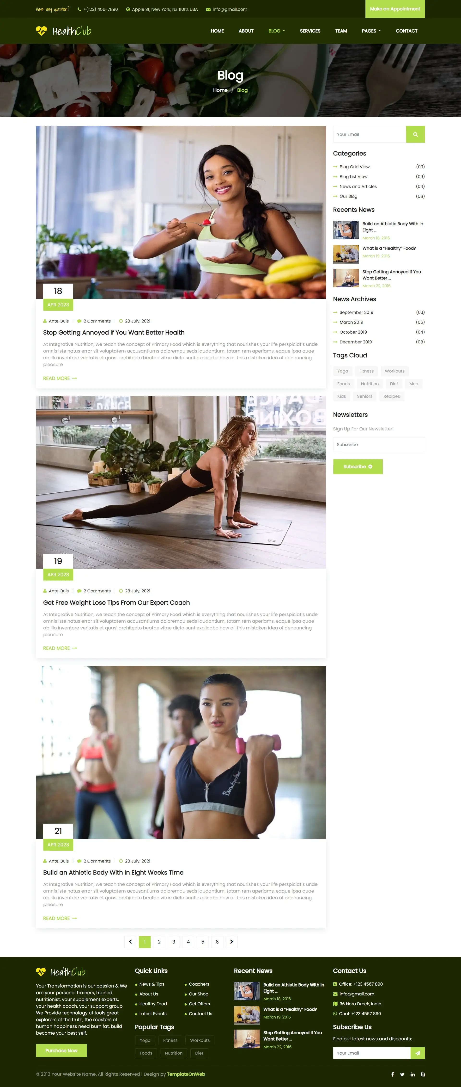 Health nutritional advices