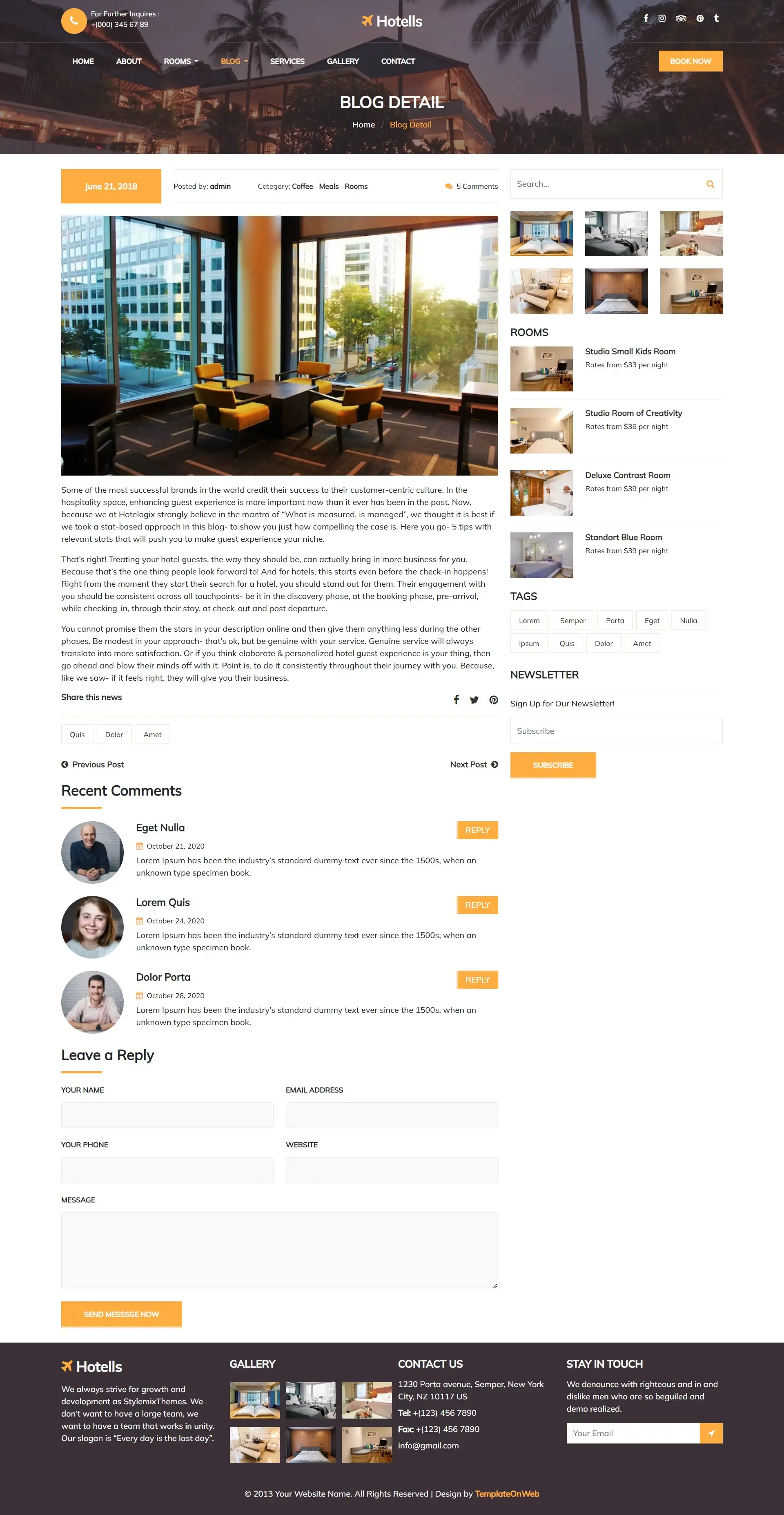 Travellers hotel blog detail