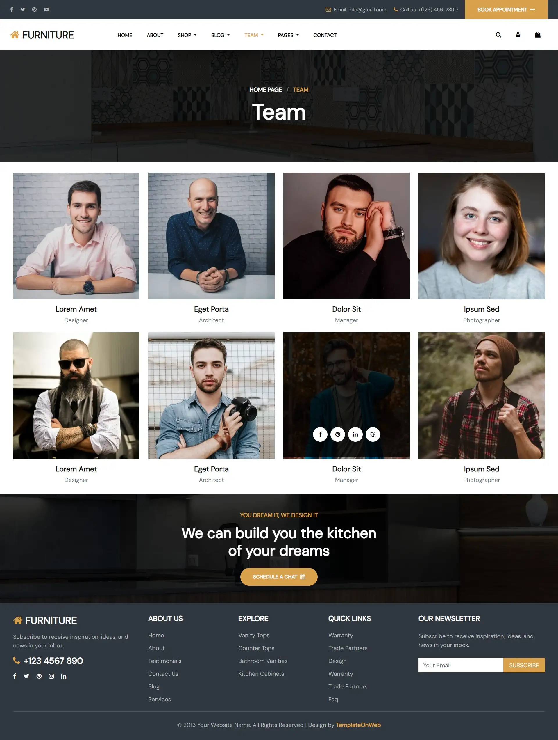 Furniture designer team