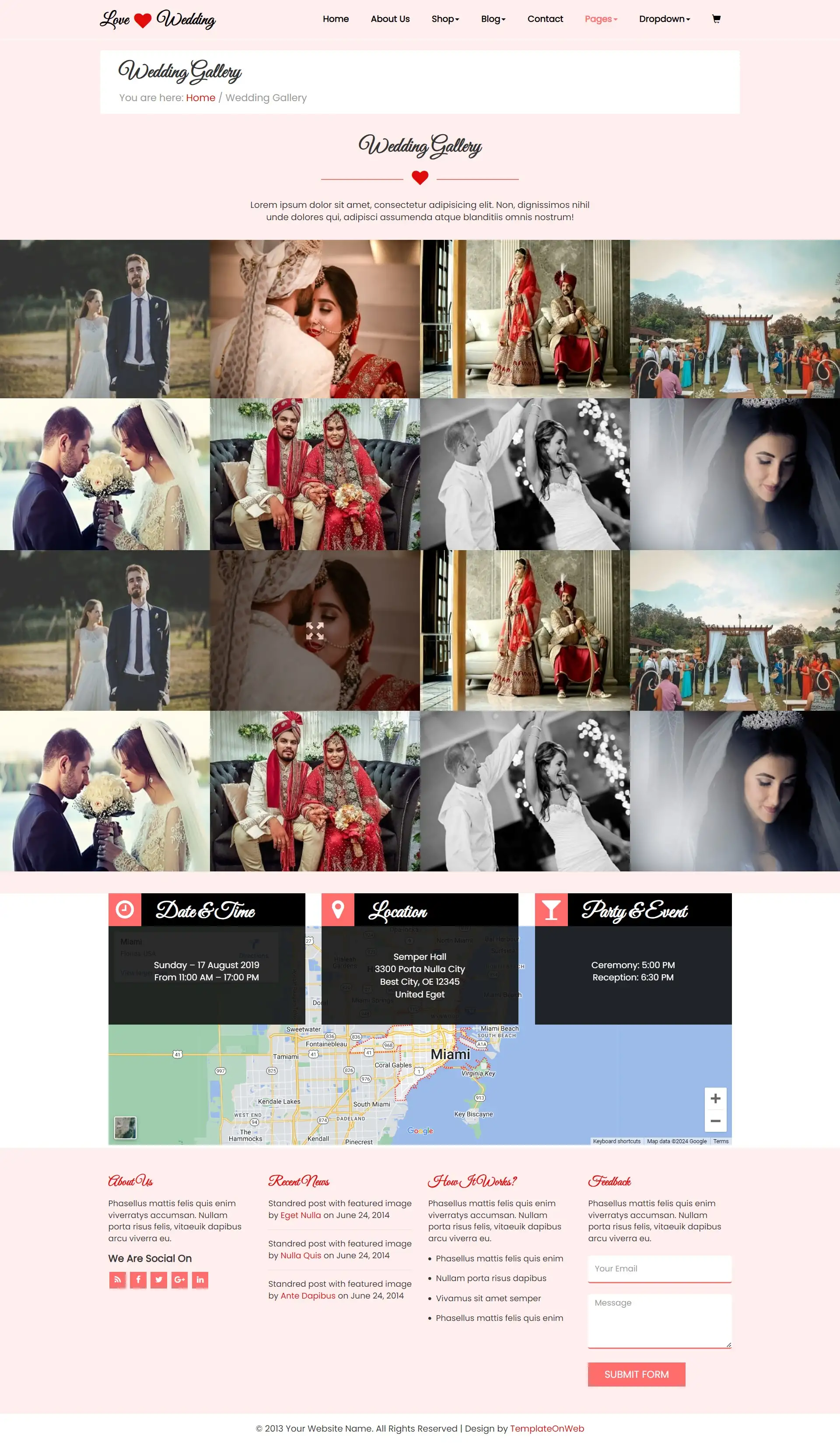 Bride groom marriage photo gallery page html