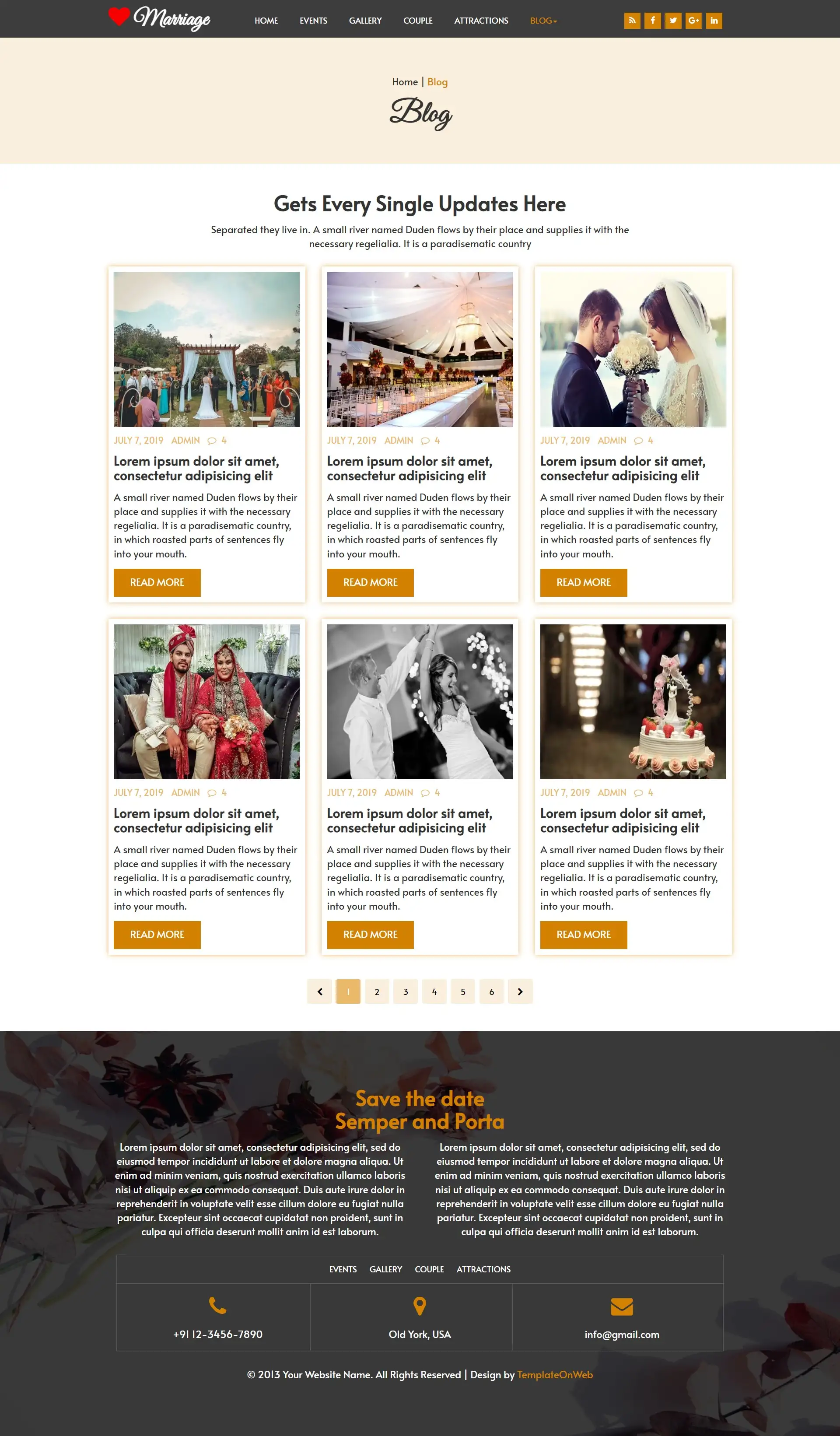 Marriage invetation blogs page html