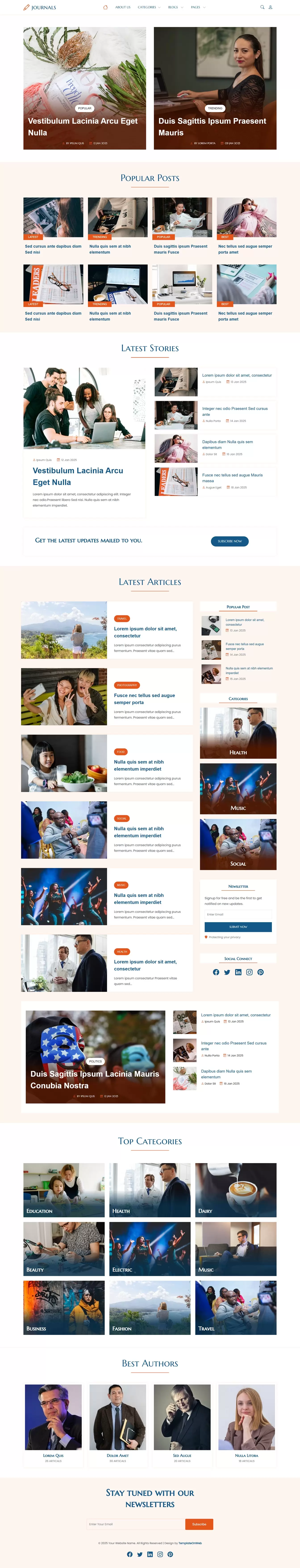 Modern solution-based blog template for niche bloggers