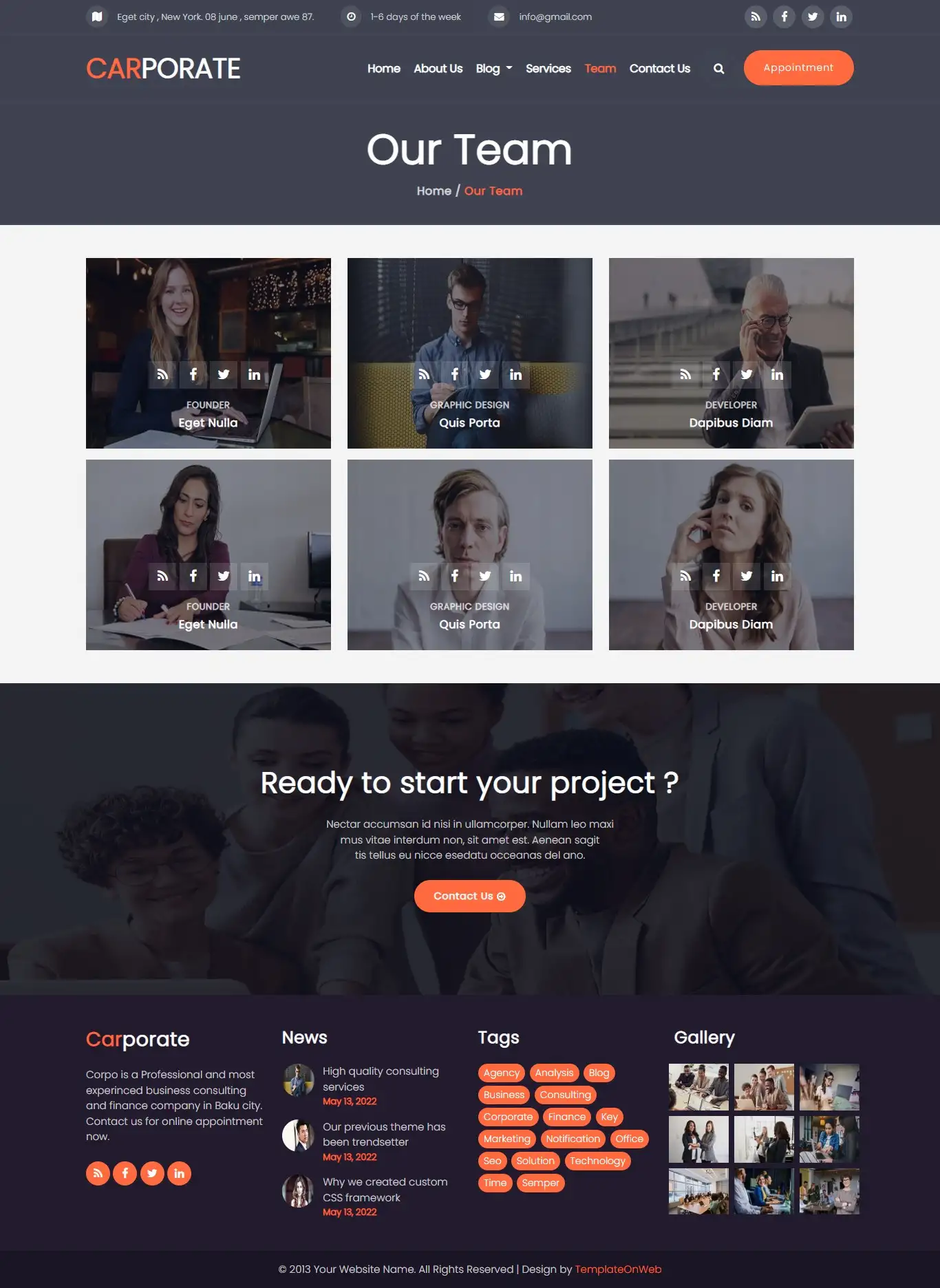 Corporate company team
