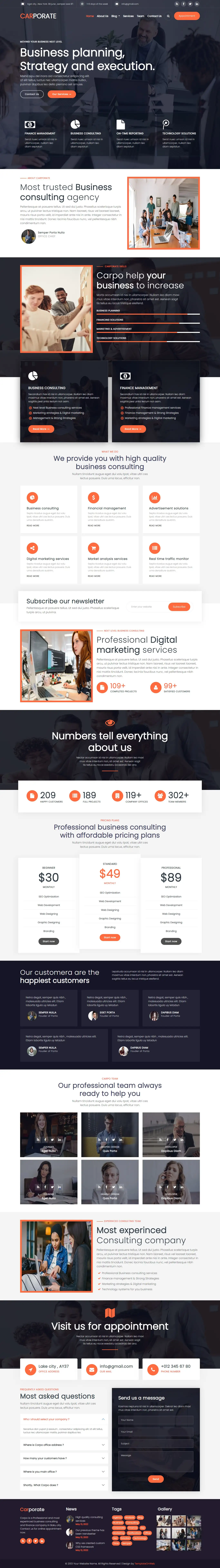 Corporate company template home page html