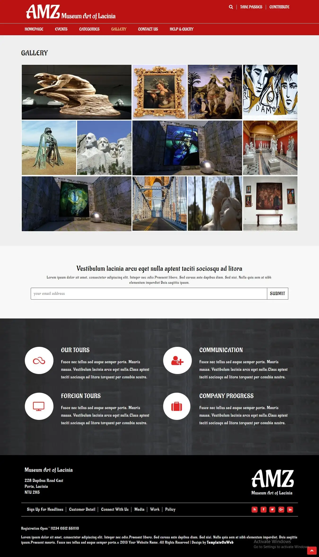 Fine Art Gallery Page