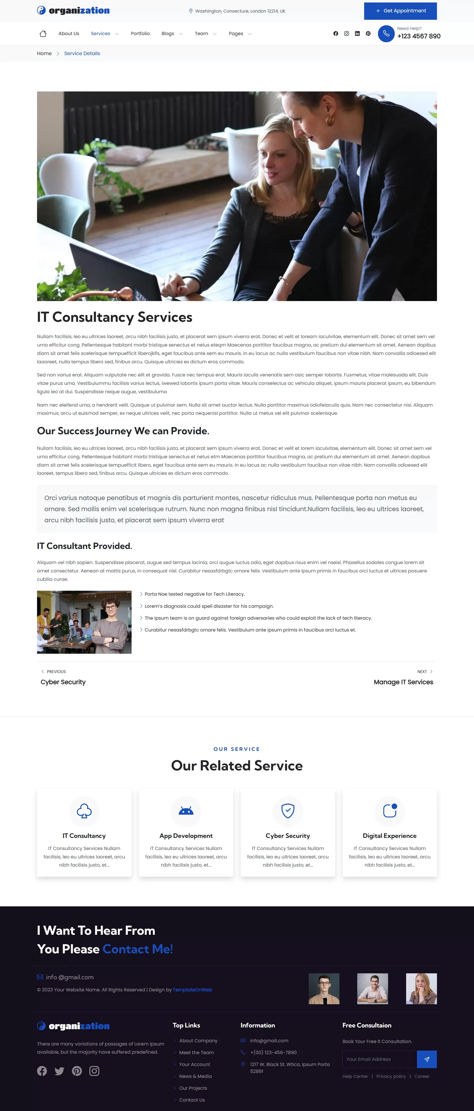 Services / Solutions – Detailed descriptions of what the business offers