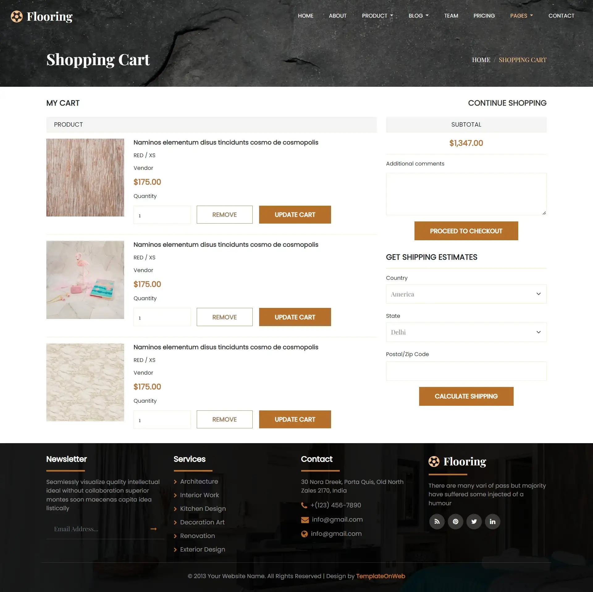 Online buy tiles shopping cart page bootstrap5
