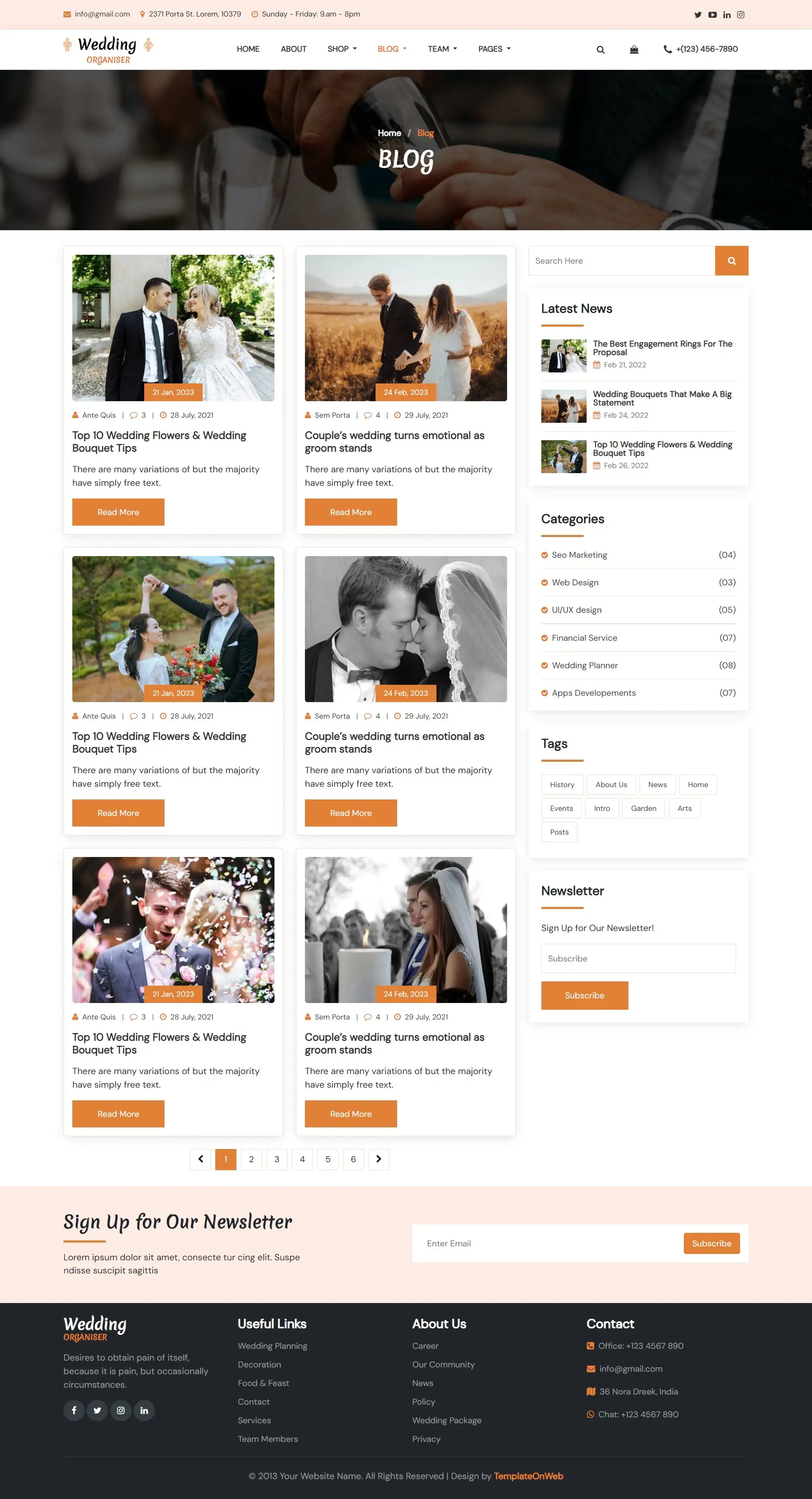 Marriage bureau blogs listing page