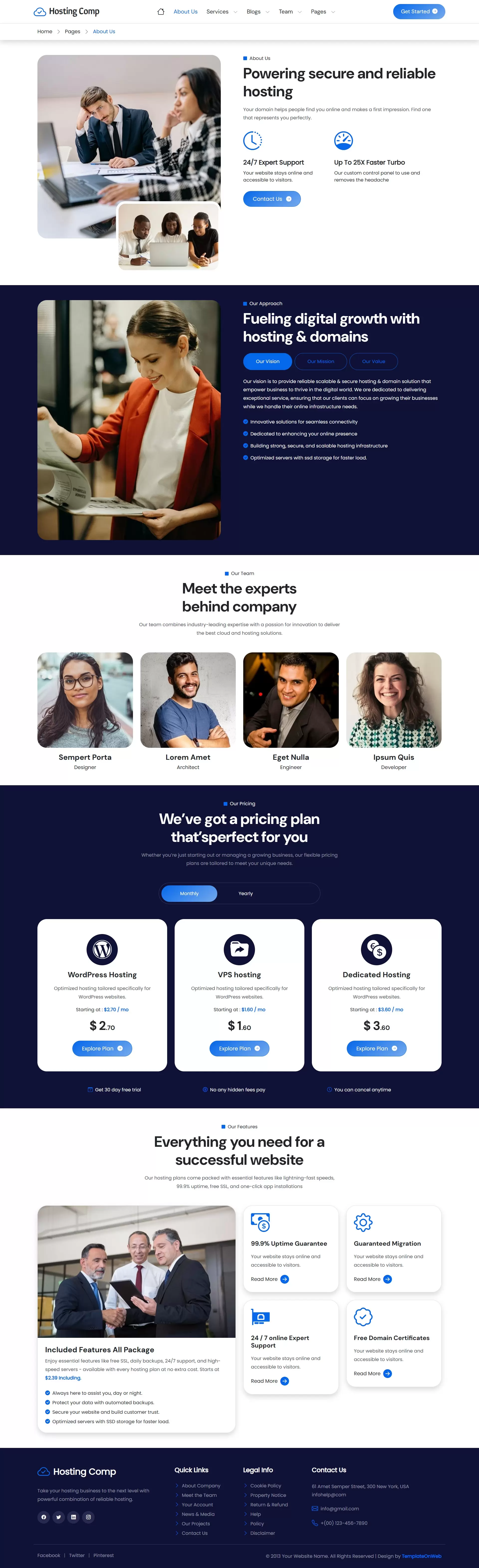 About company, infrastructure details, certifications