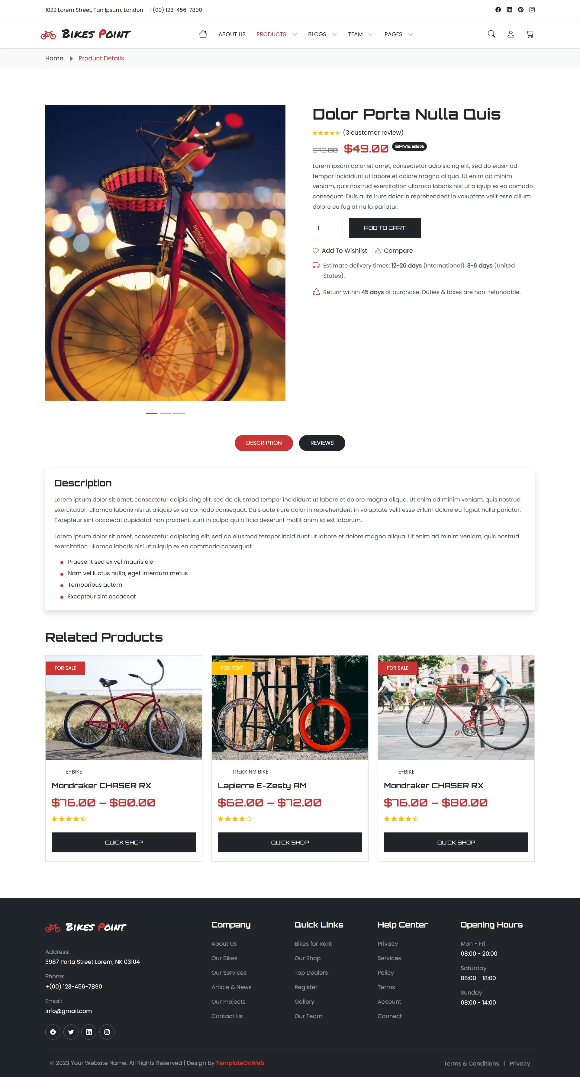 High-performance mountain bike view
