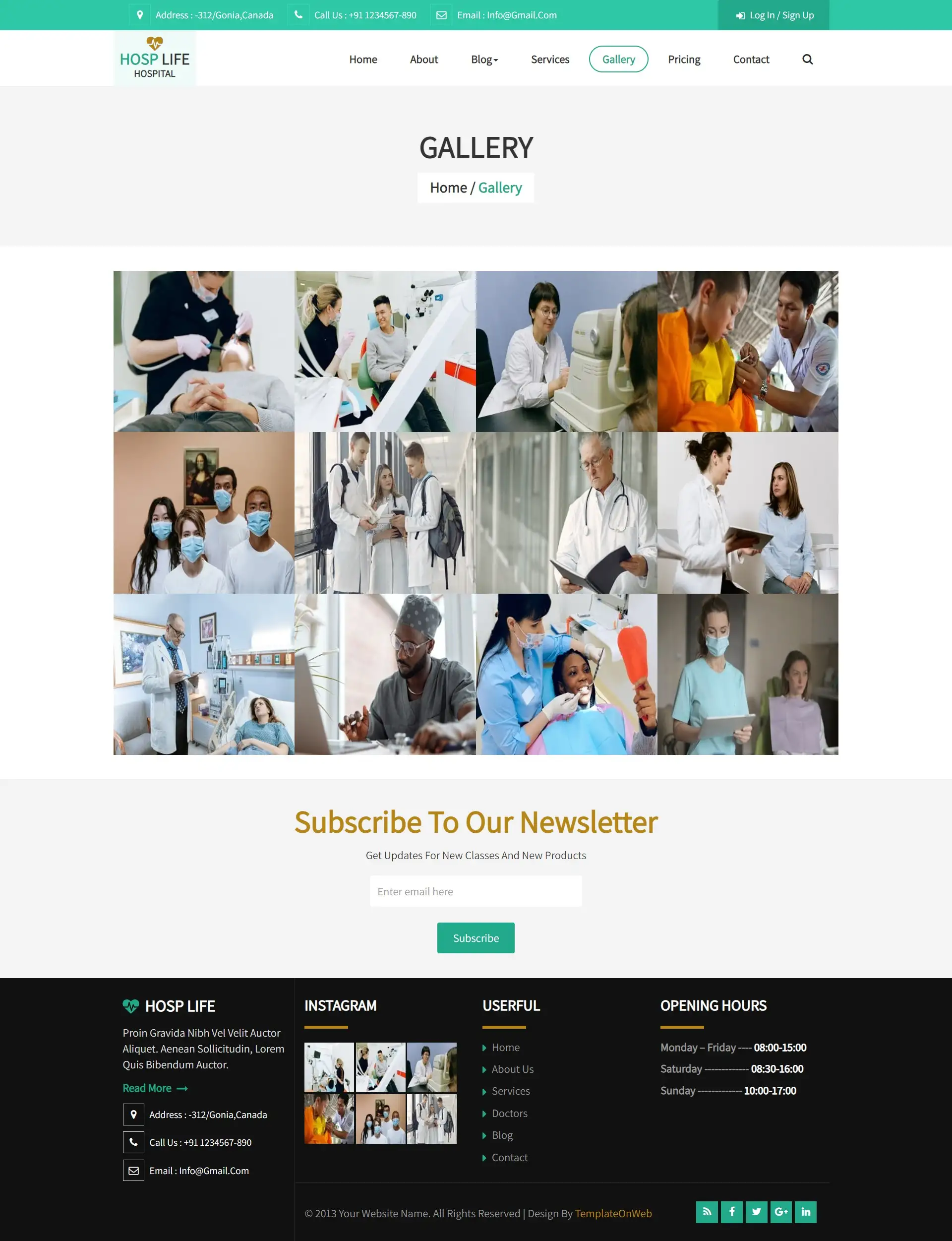 Medical tests and examinations gallery responsive html