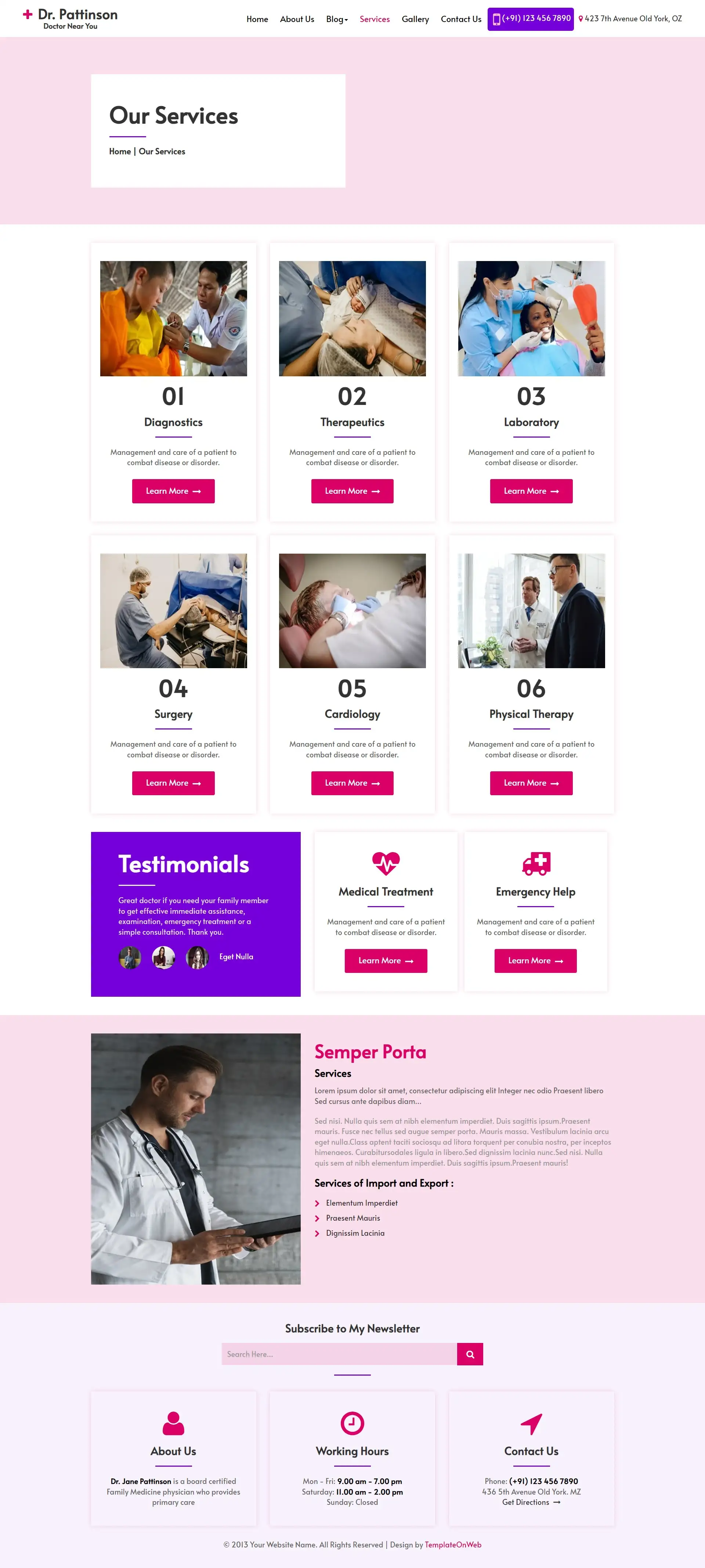 Doctor clinic preventive services bootstrap5