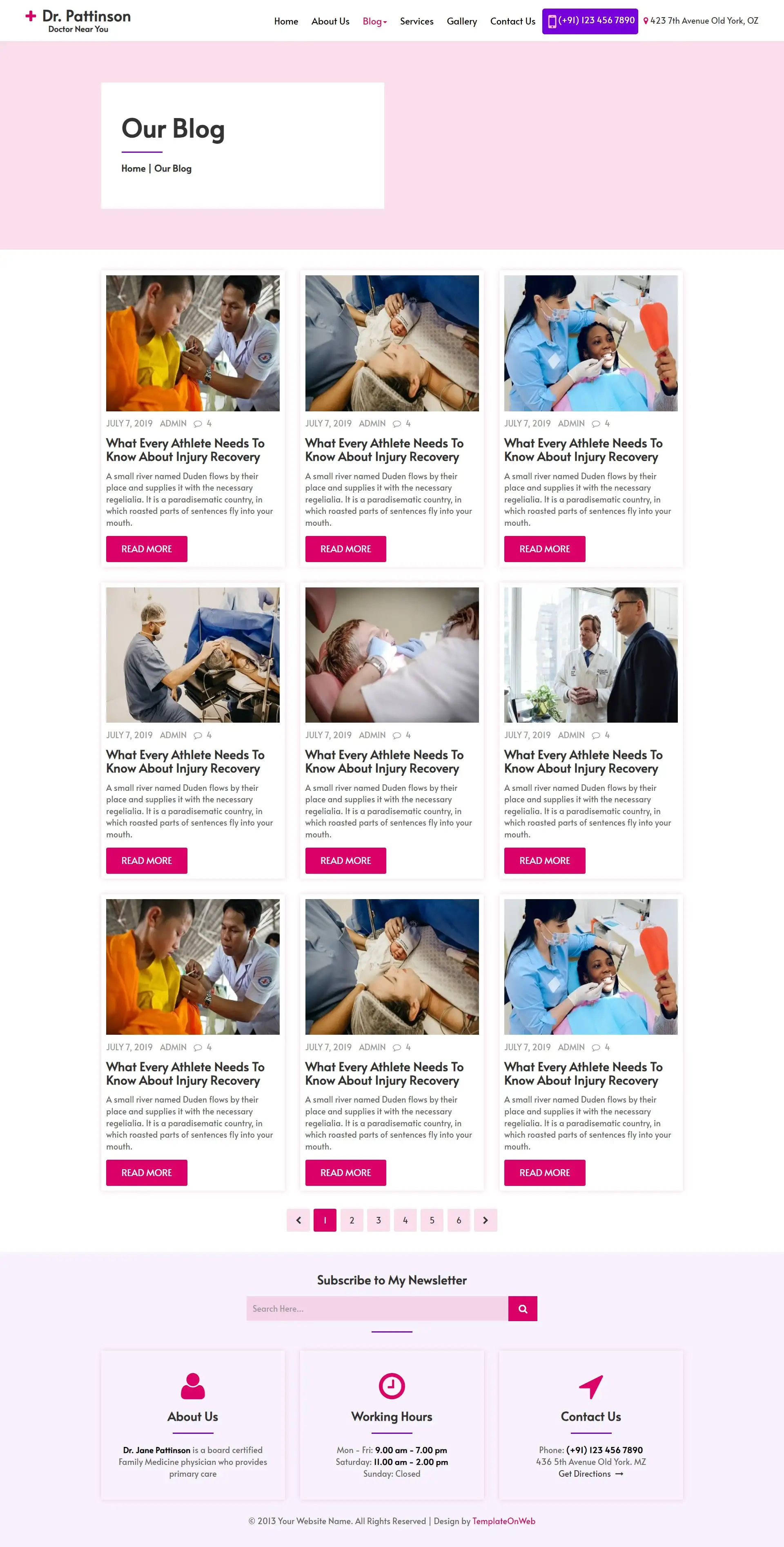General physician healthcare blogs list html