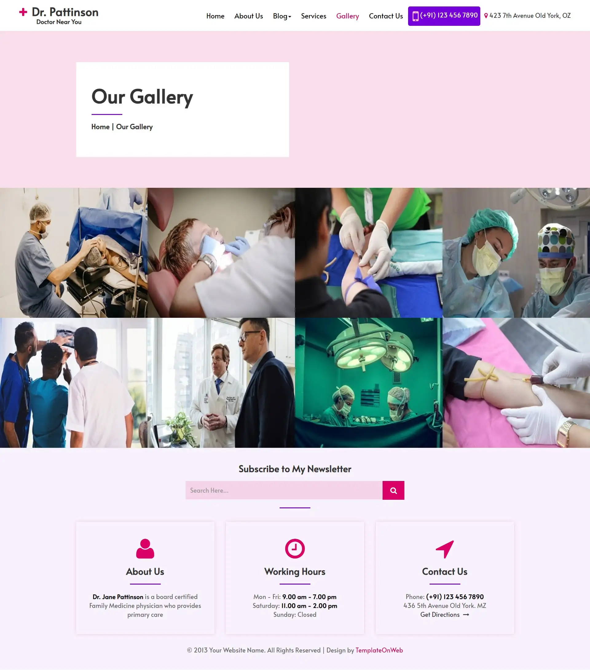 Surgical clinic gallery page html