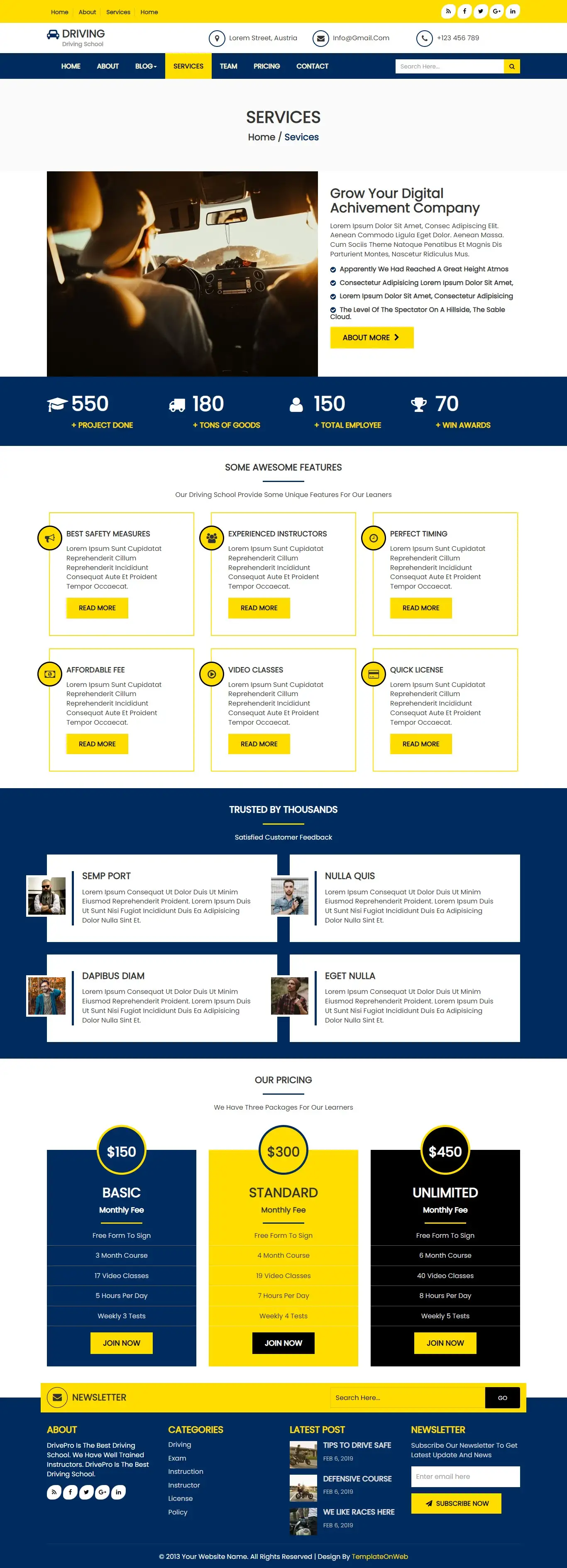 Motor driving agency services bootstrap