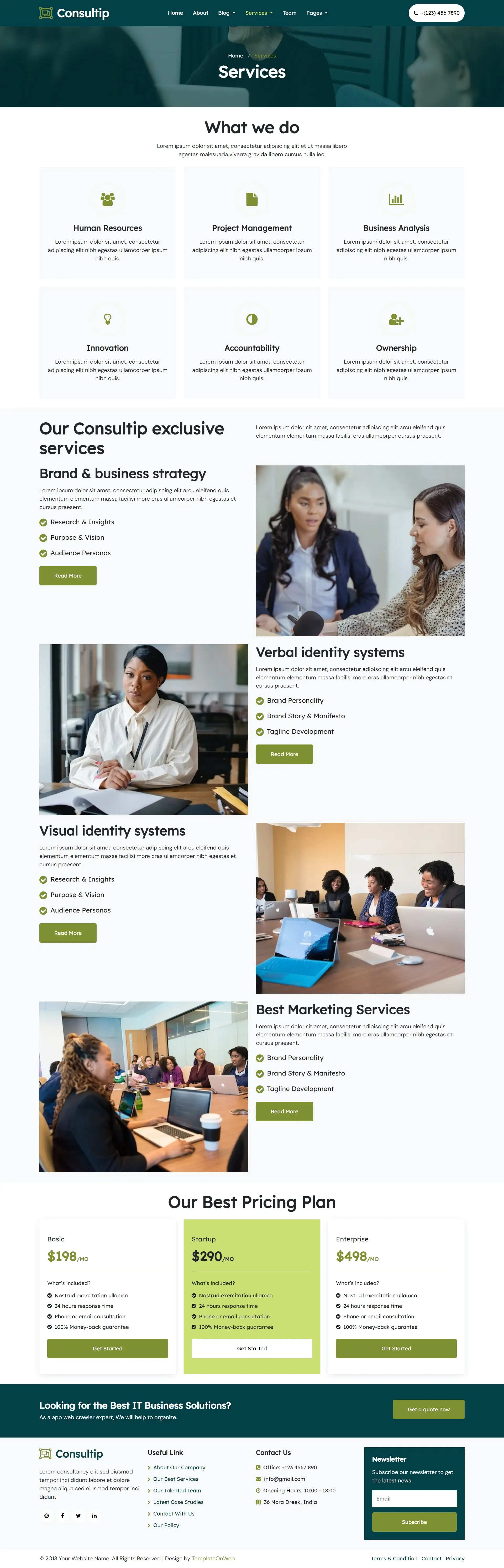 IT consulting services responsive html