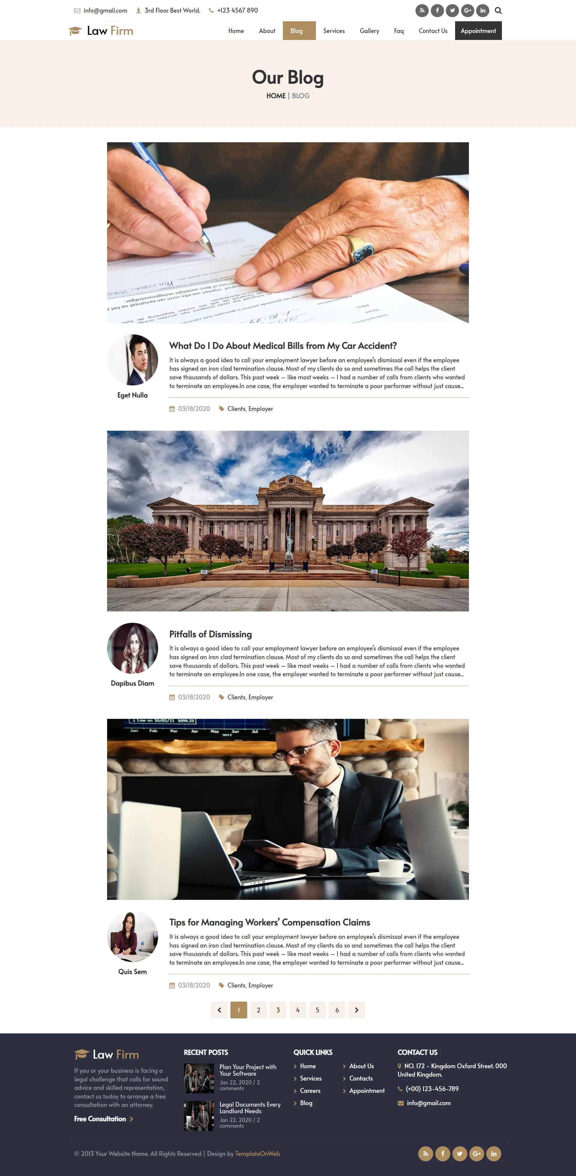 Lawyers law blogs responsive page