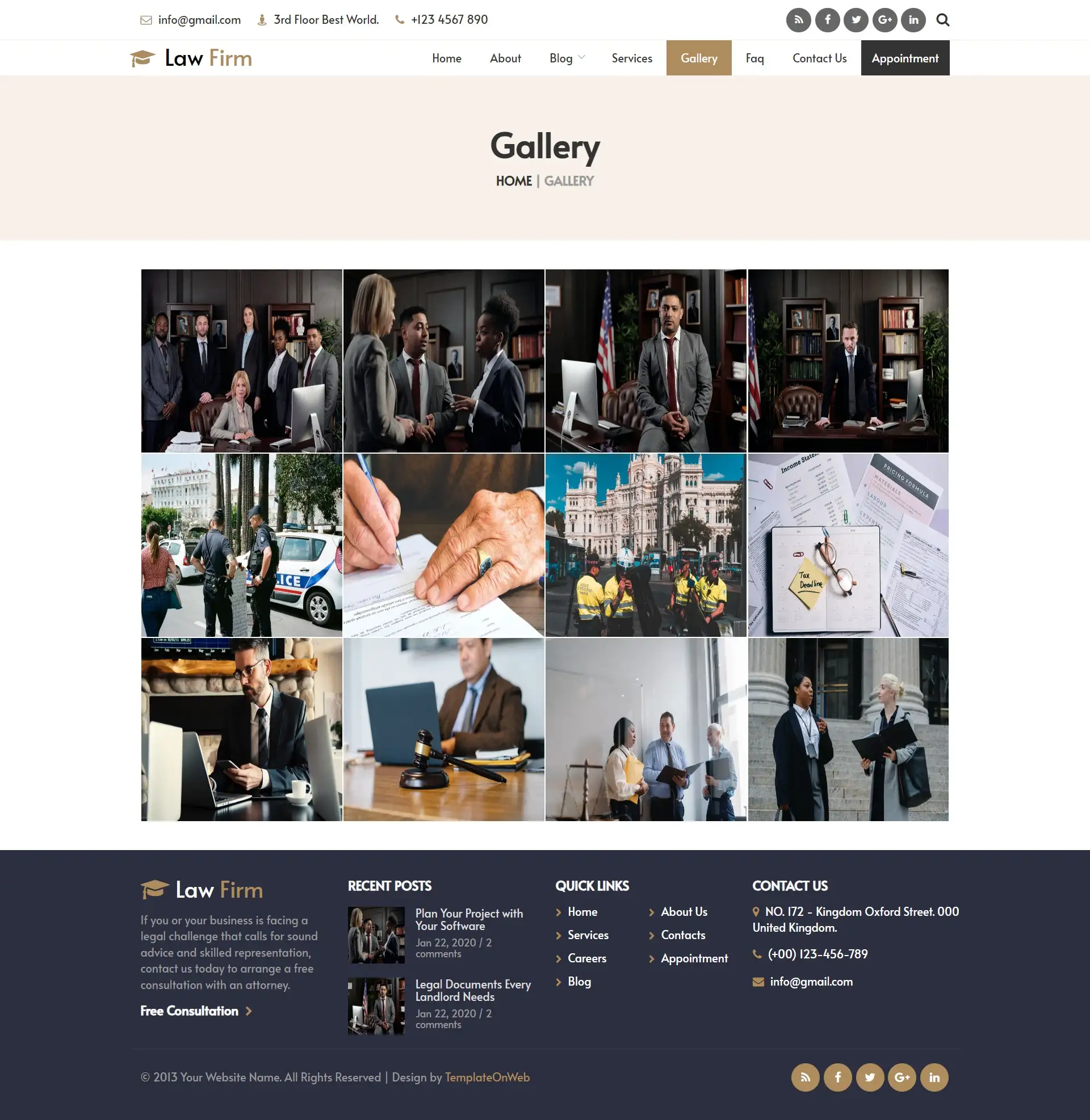 Law firm work gallery page html