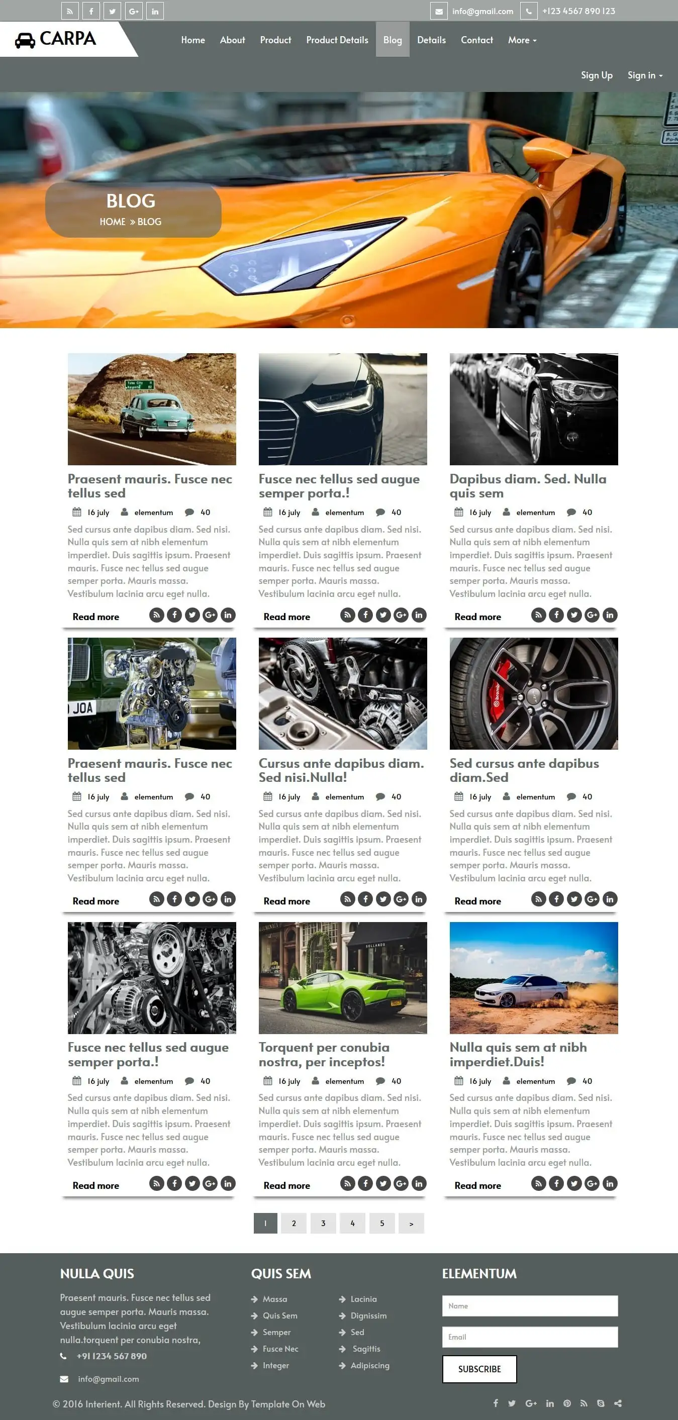 Car qualities related blogs page
