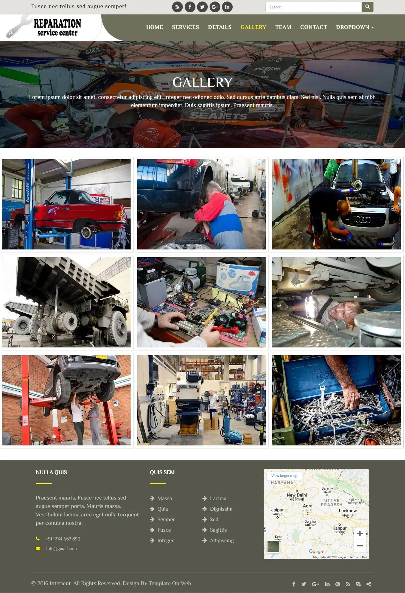 Auto spare parts template gallery html