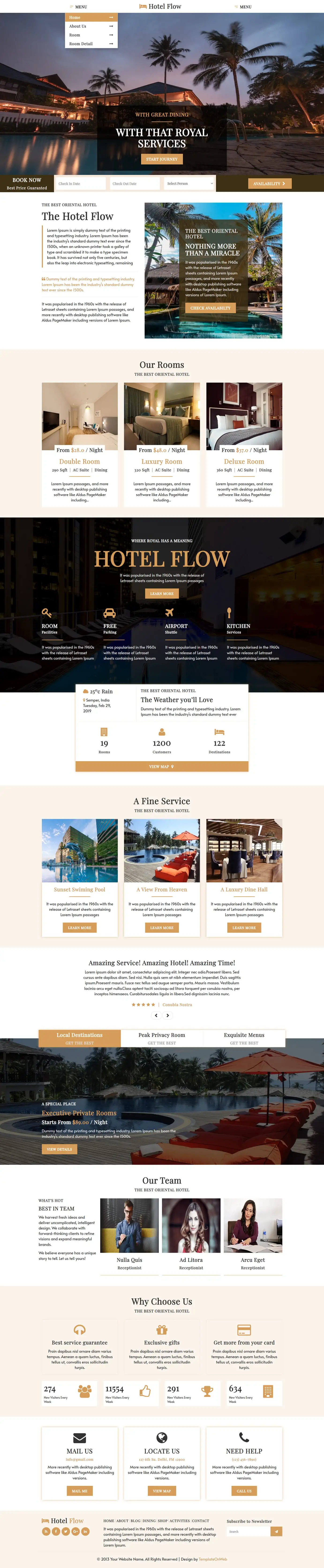 Hotel html template home page