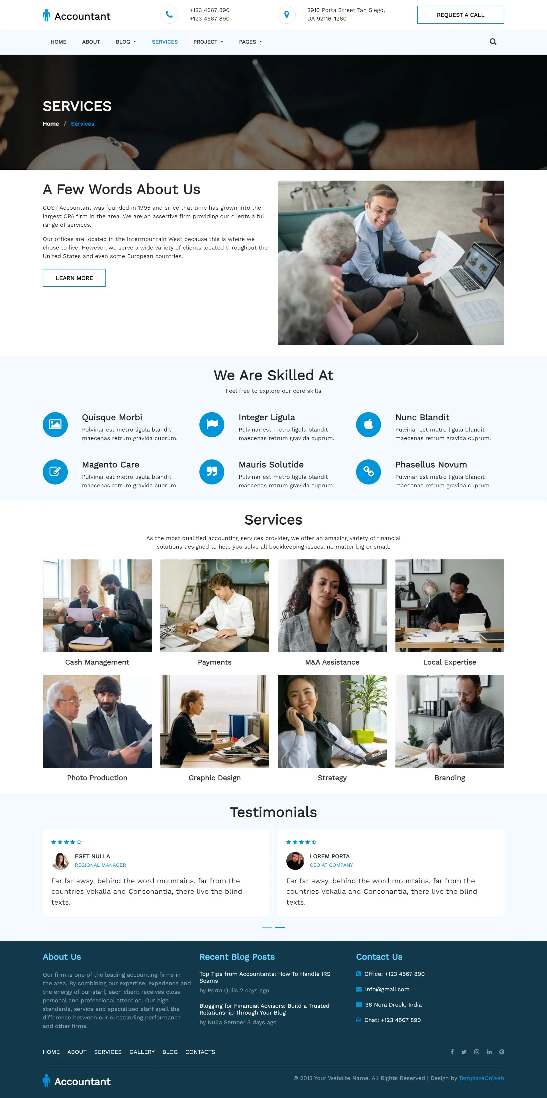 forensic accountant services web page