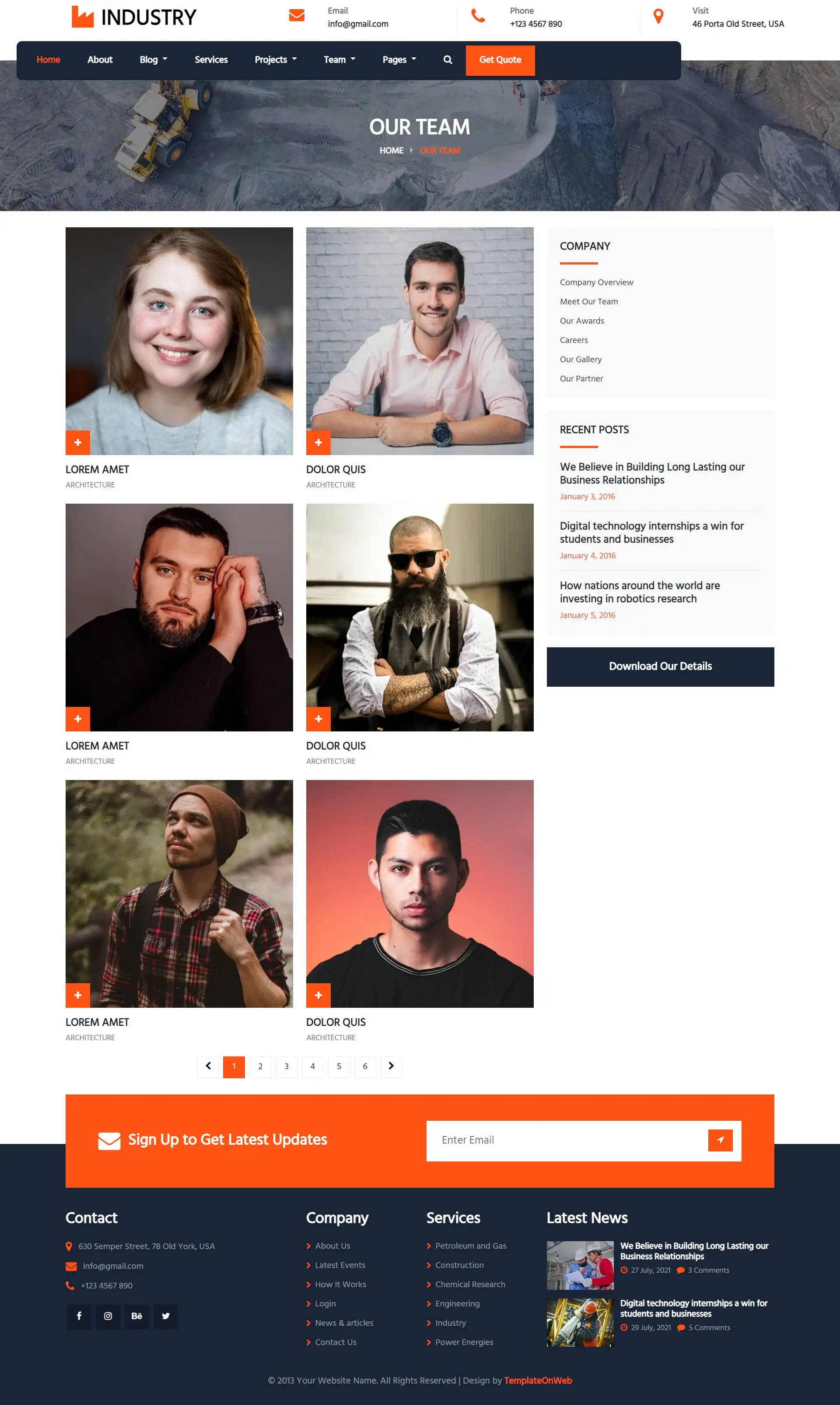 Product production staff listing page html