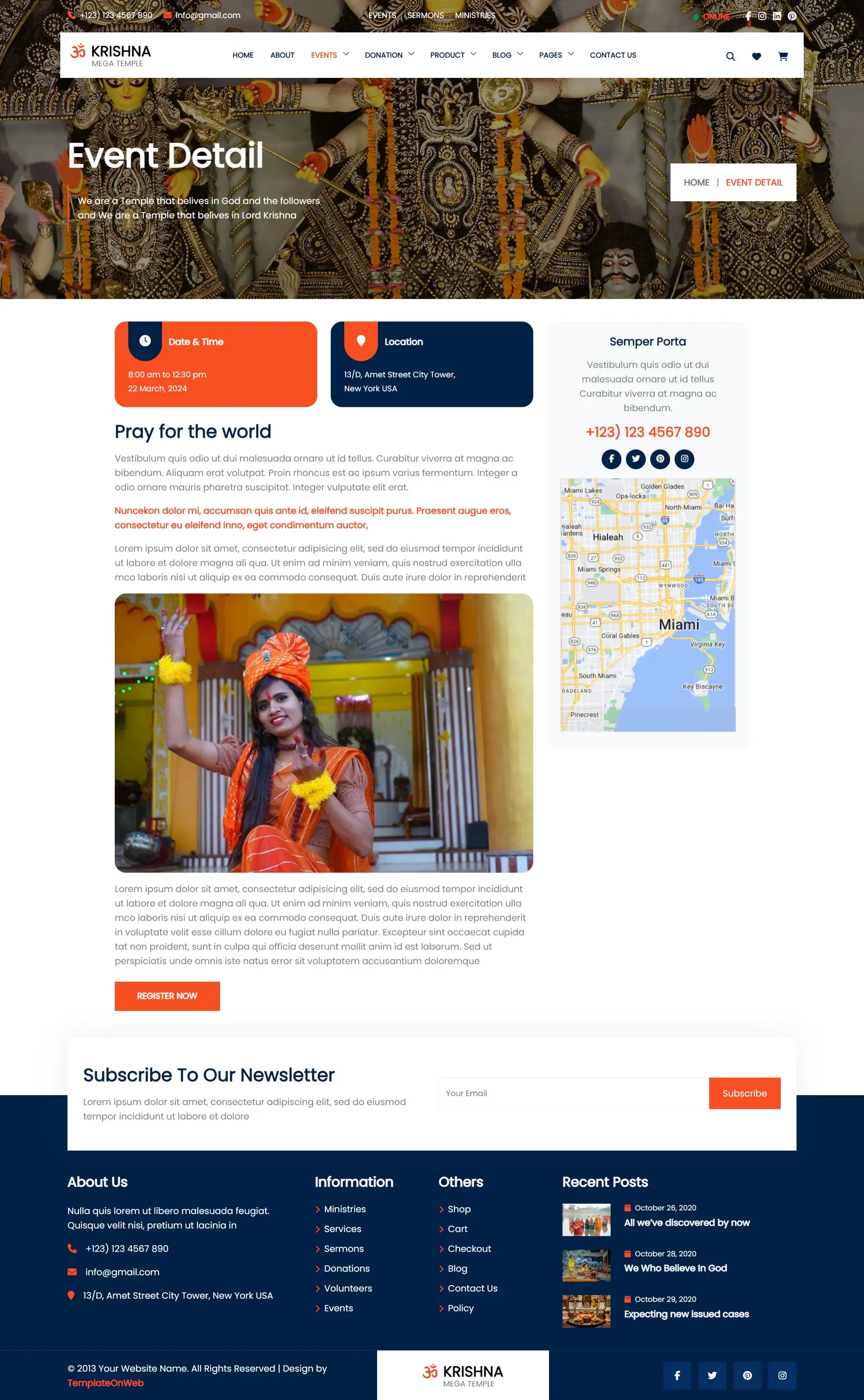 Devasthanam event details page html